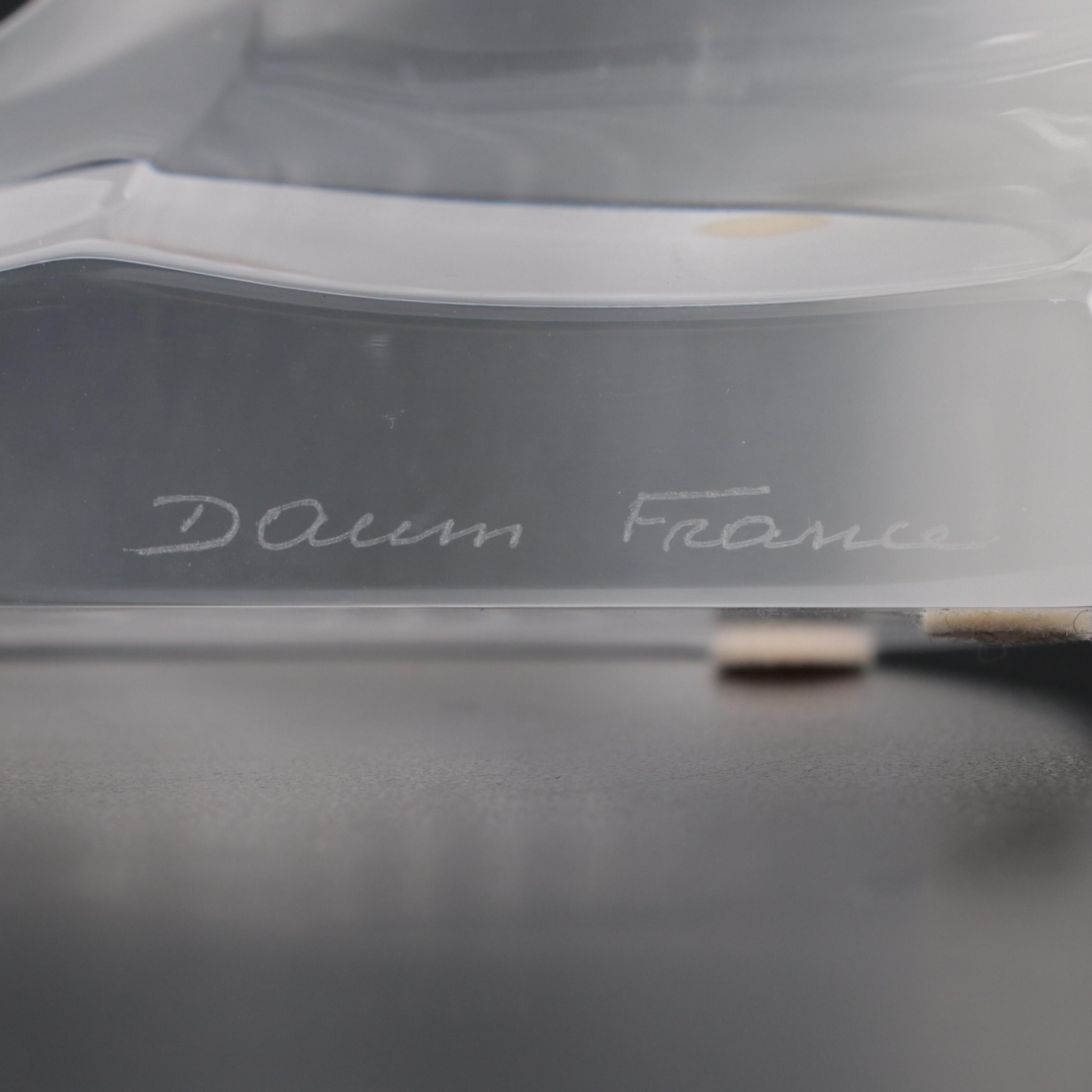 Daum France Pate-de-verre Art Glass Egret Sculpture