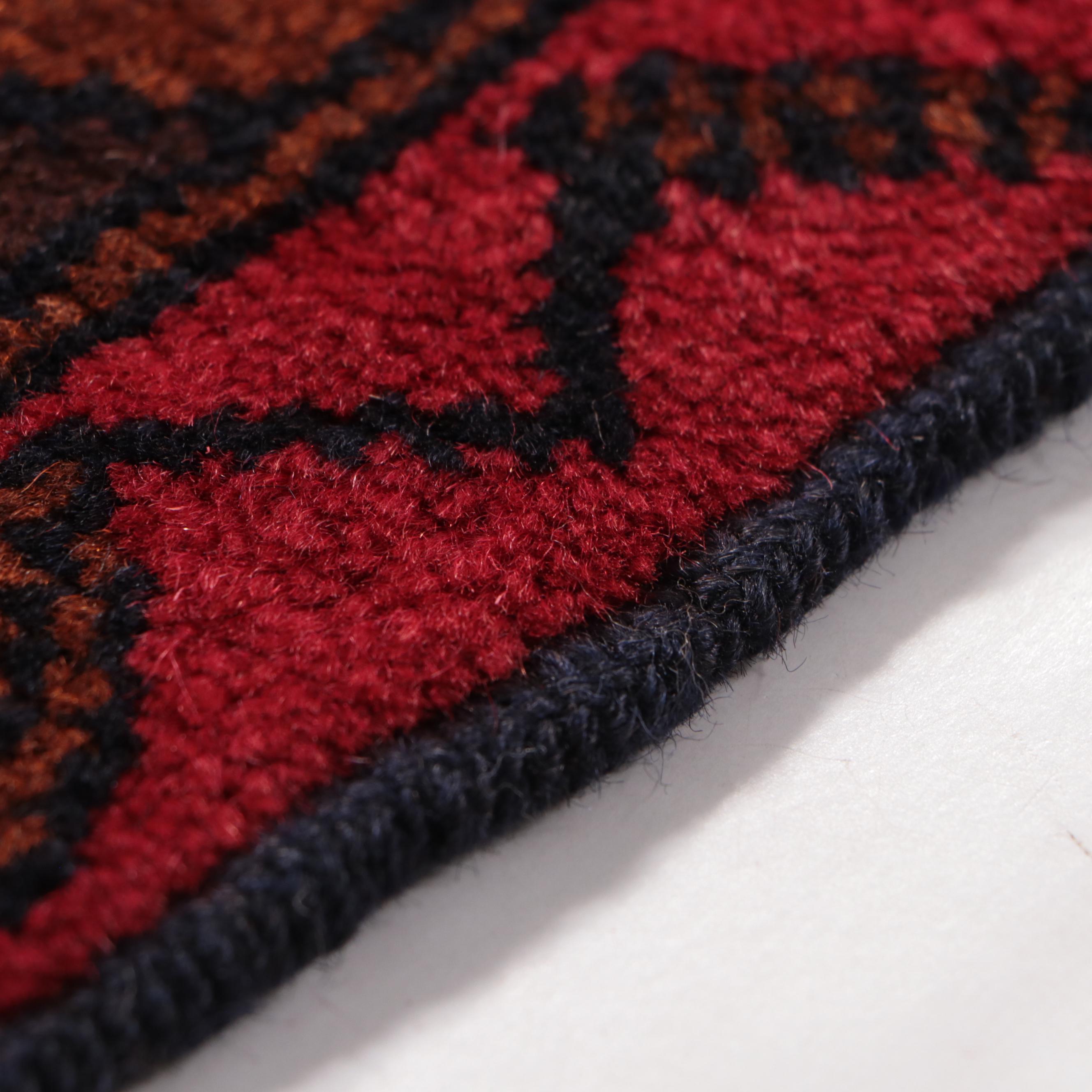 2'10 x 4'10 Hand-Knotted Afghan Baluch Accent Rug