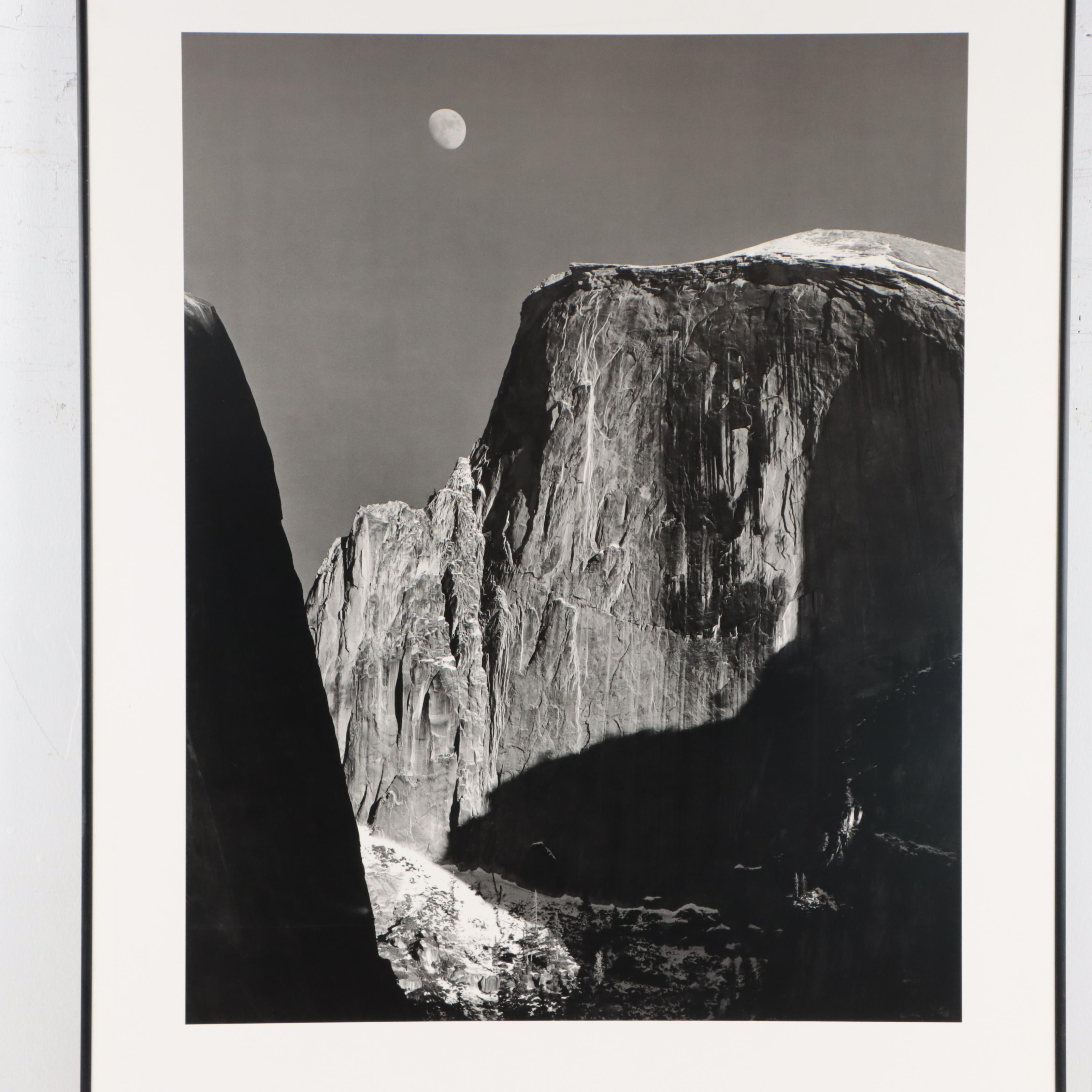 Offset Prints After Ansel Easton Adams "El Capitan" and "Moon and Half Dome"
