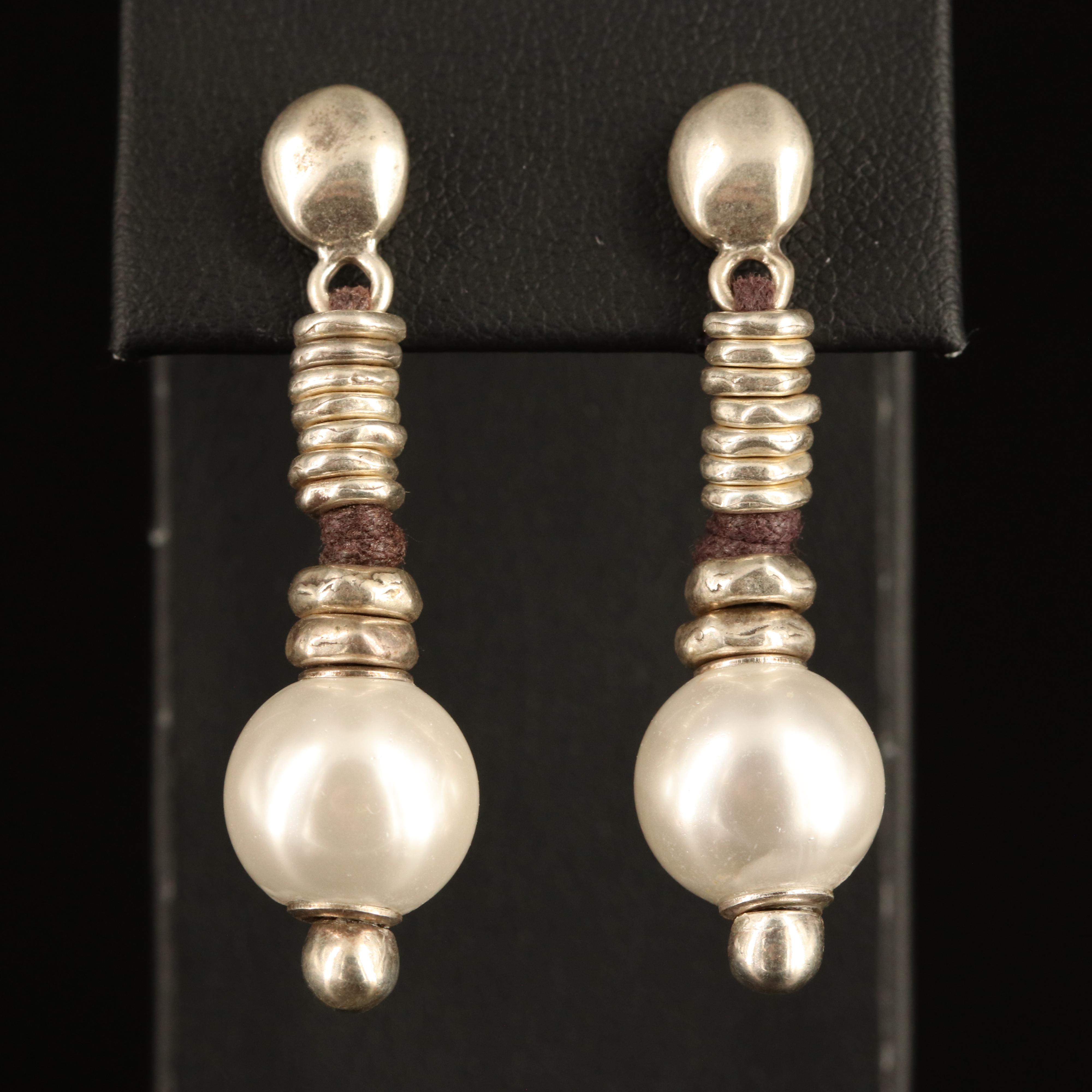 UNOde50 Sterling Faux Pearl Earrings