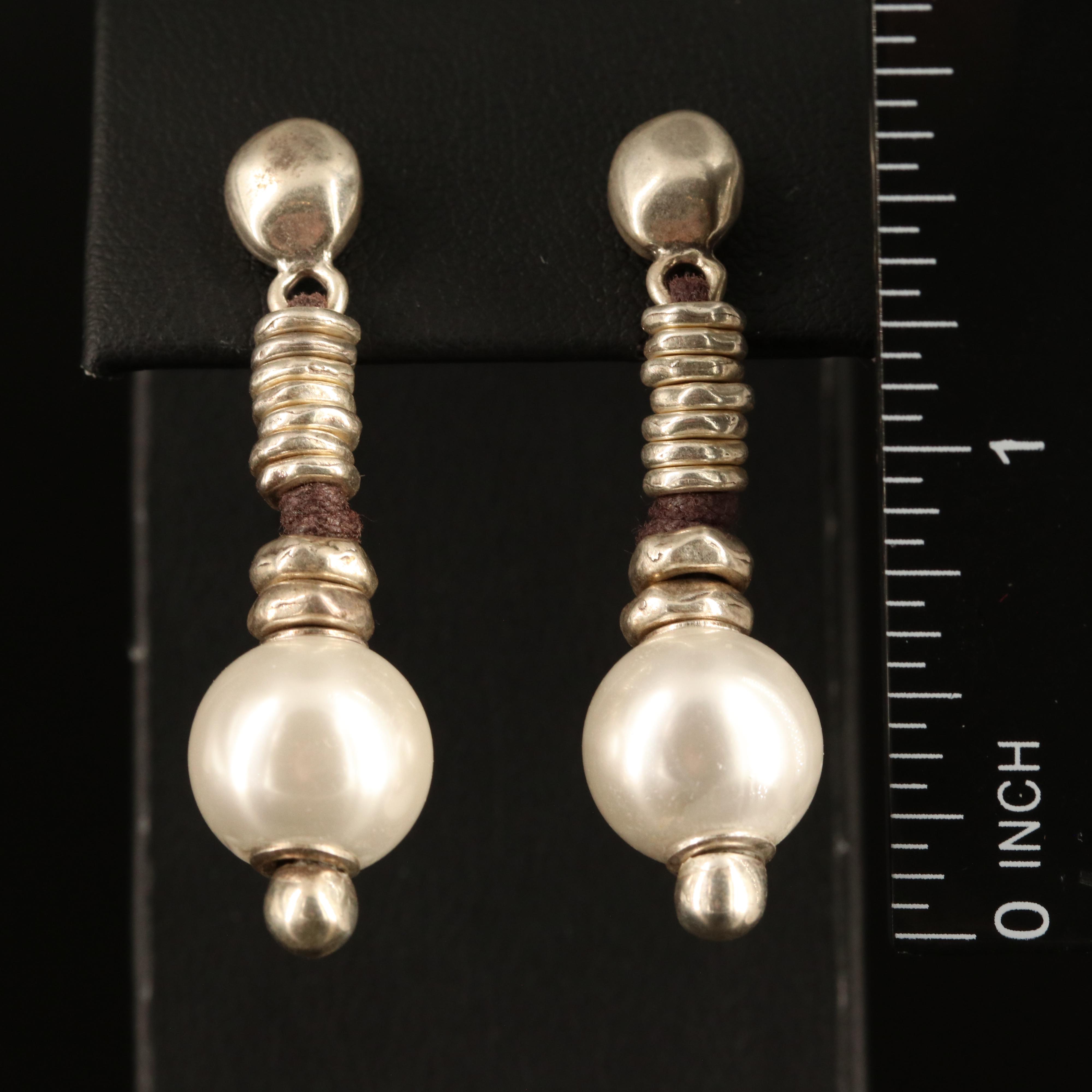 UNOde50 Sterling Faux Pearl Earrings