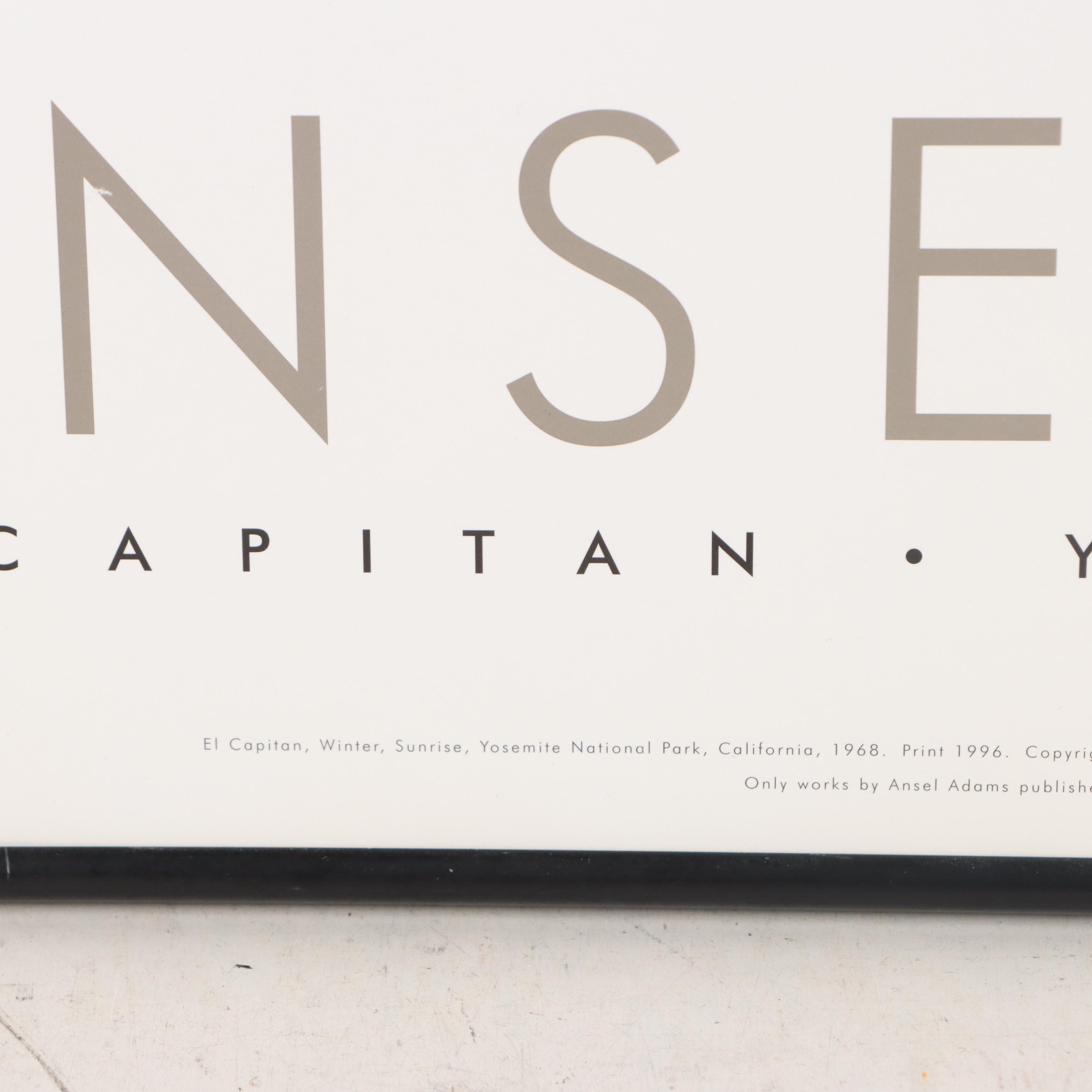 Offset Prints After Ansel Easton Adams "El Capitan" and "Moon and Half Dome"