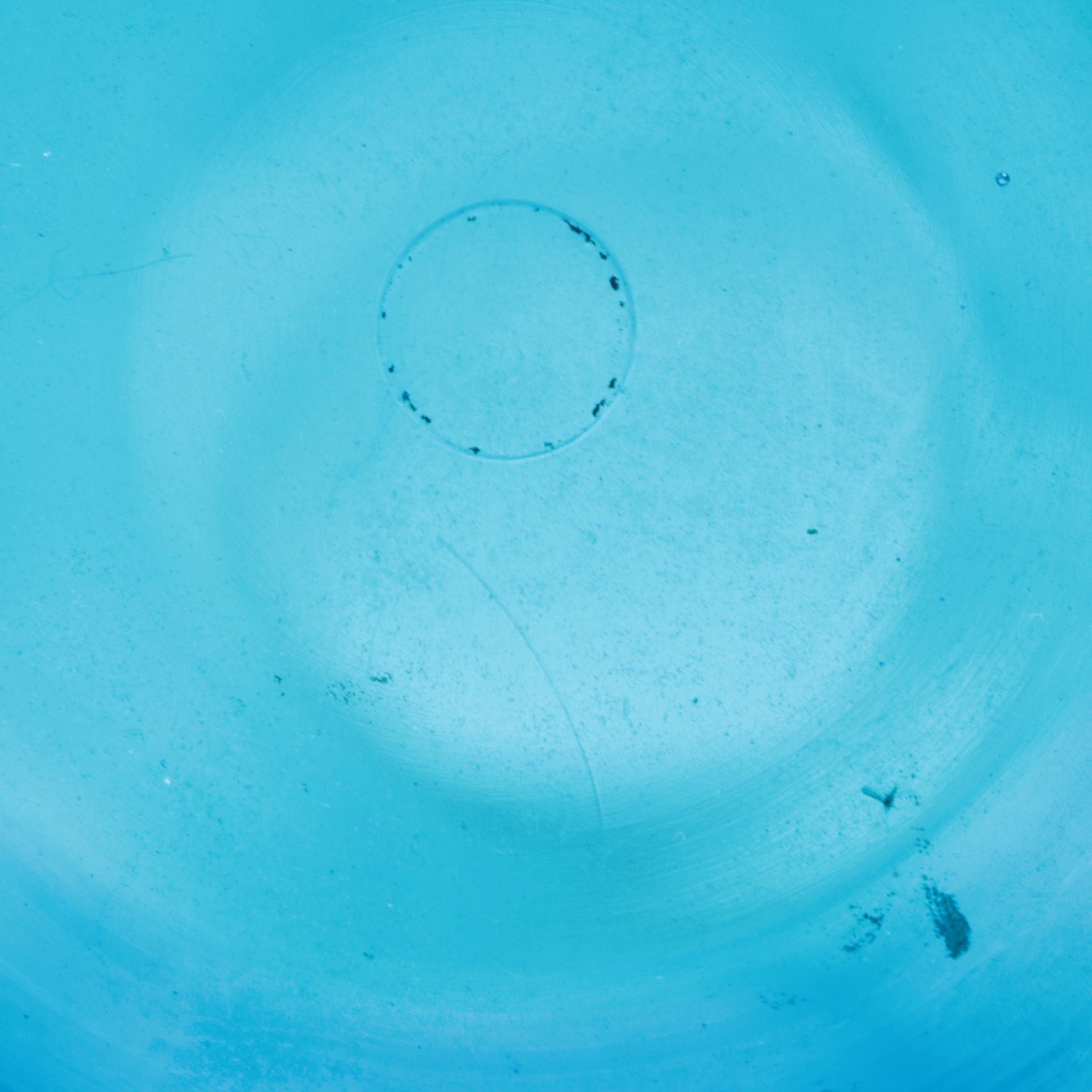 Blenko Trumpet Vase with Mold Blown Glass Swung Vase