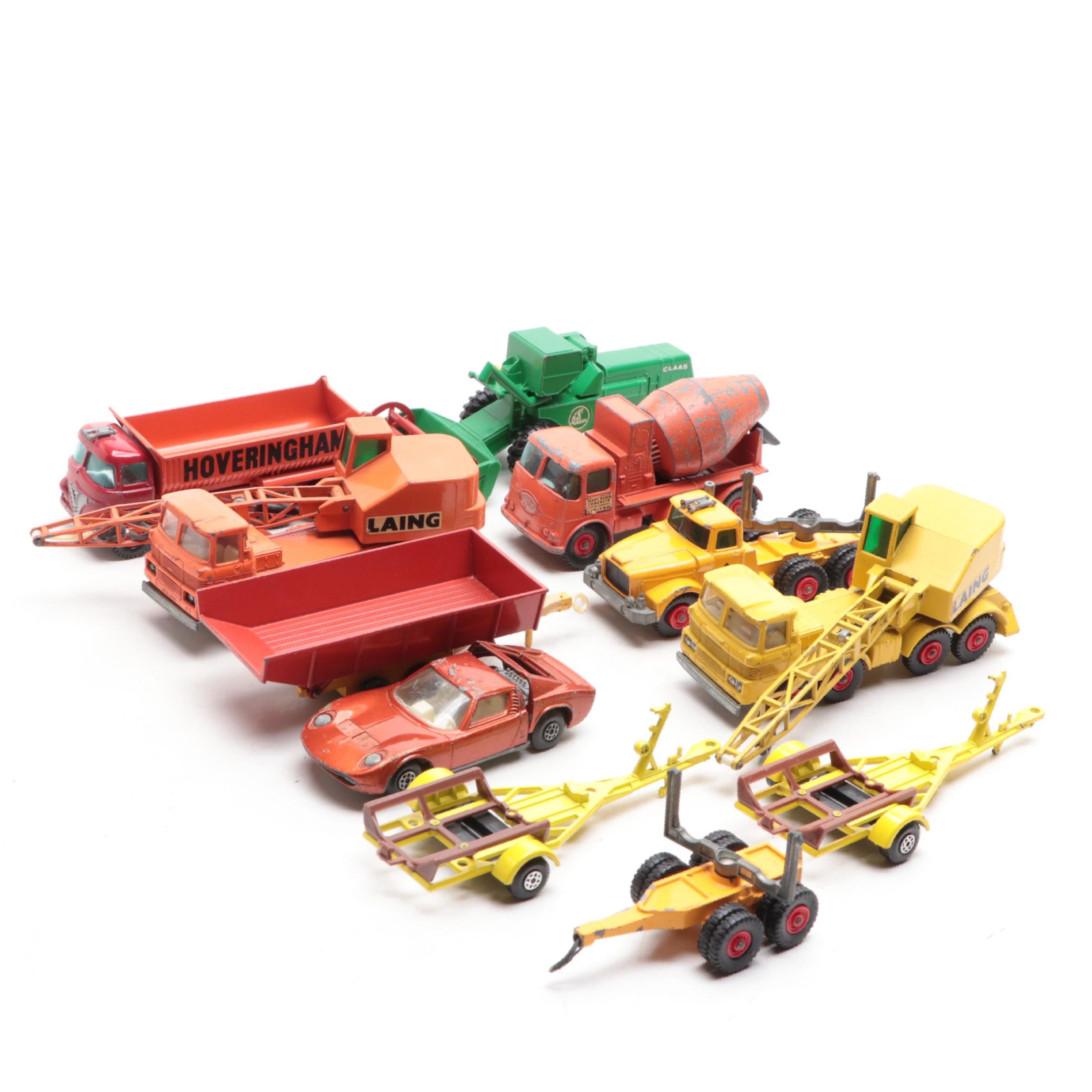 Lesney and Matchbox "Hoveringham Tipper" and Other Diecast Toy Vehicles