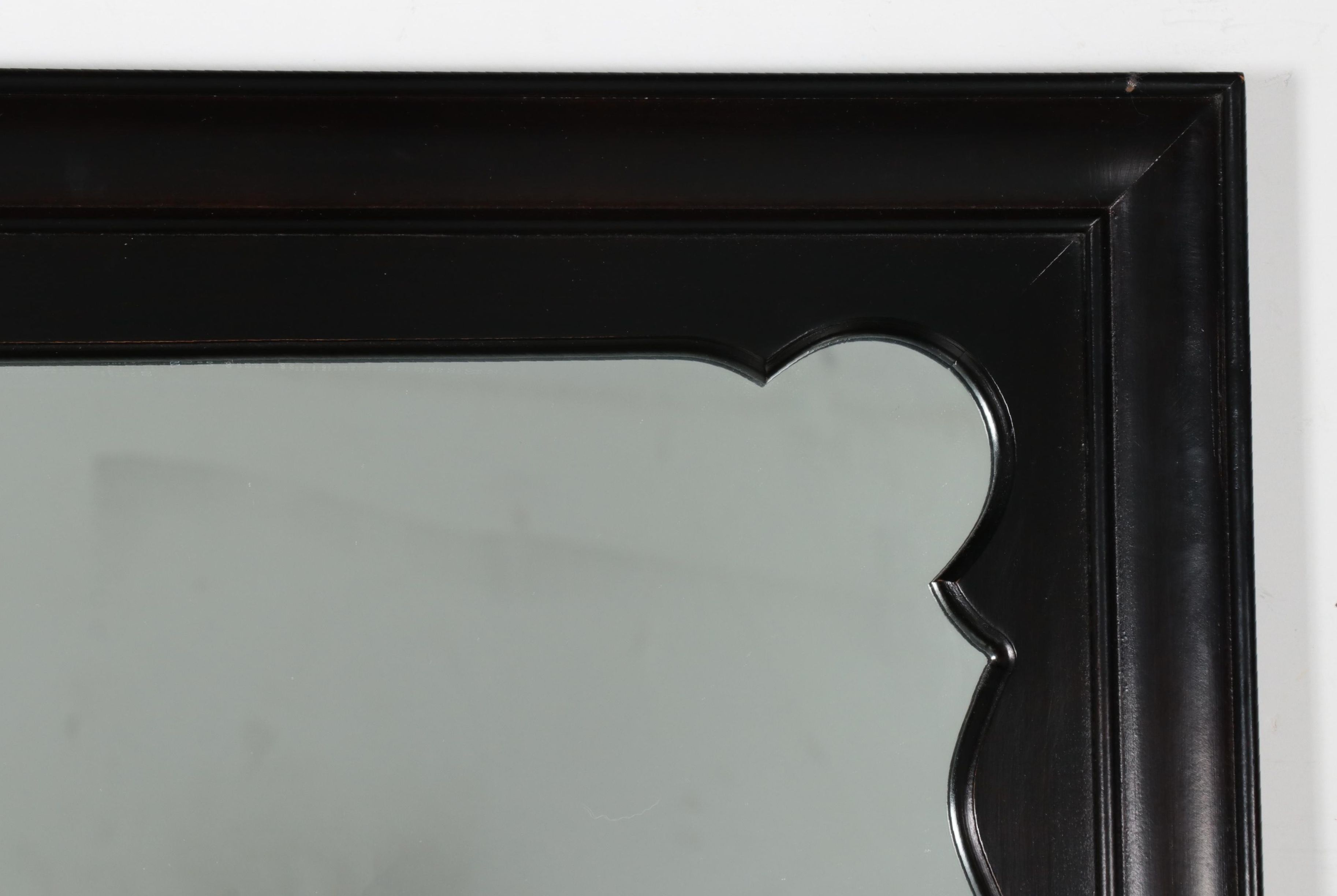 Century Furniture Asian Style Ebonized Wooden Wall Mirror
