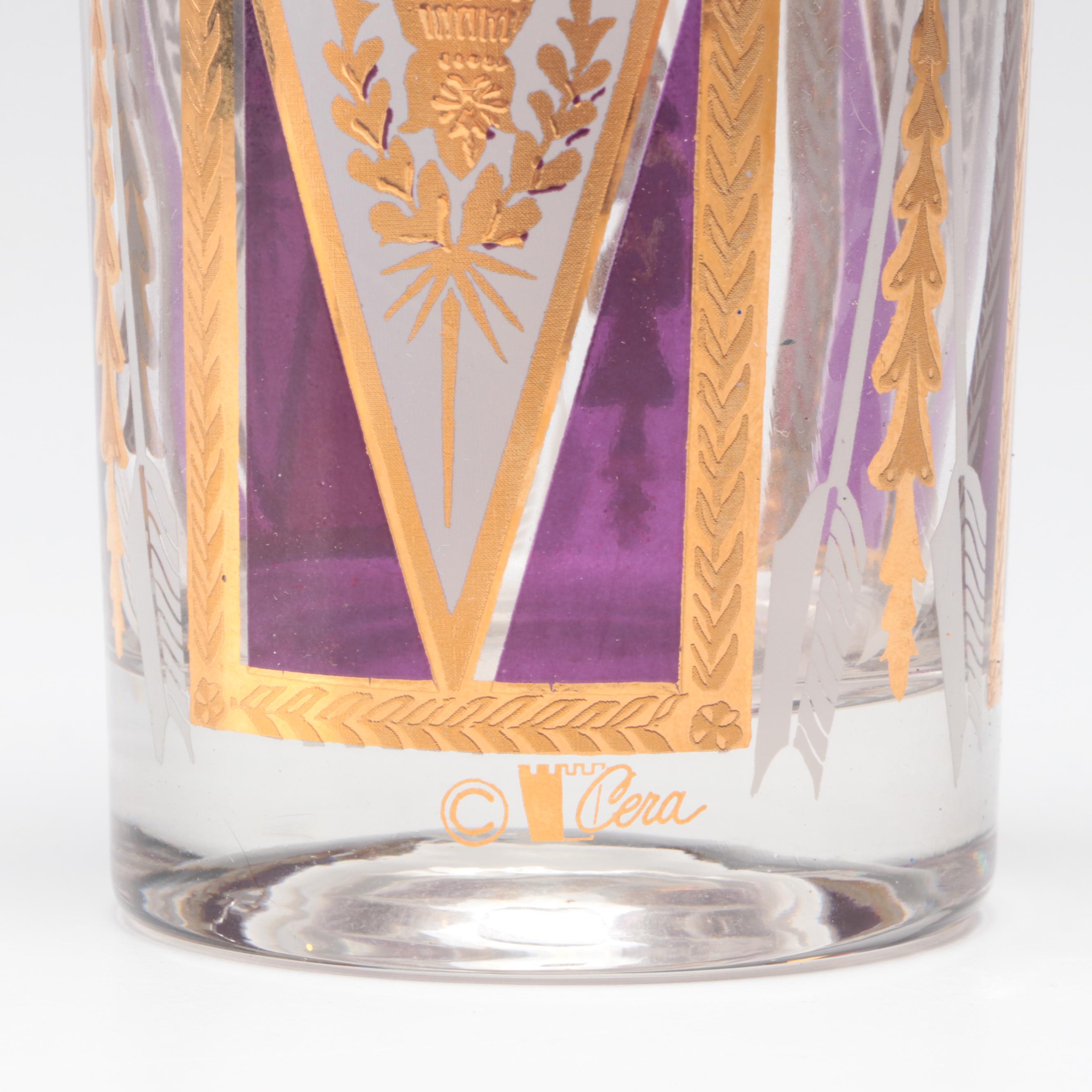 Cera Glass Tumblers, Mid-20th Century