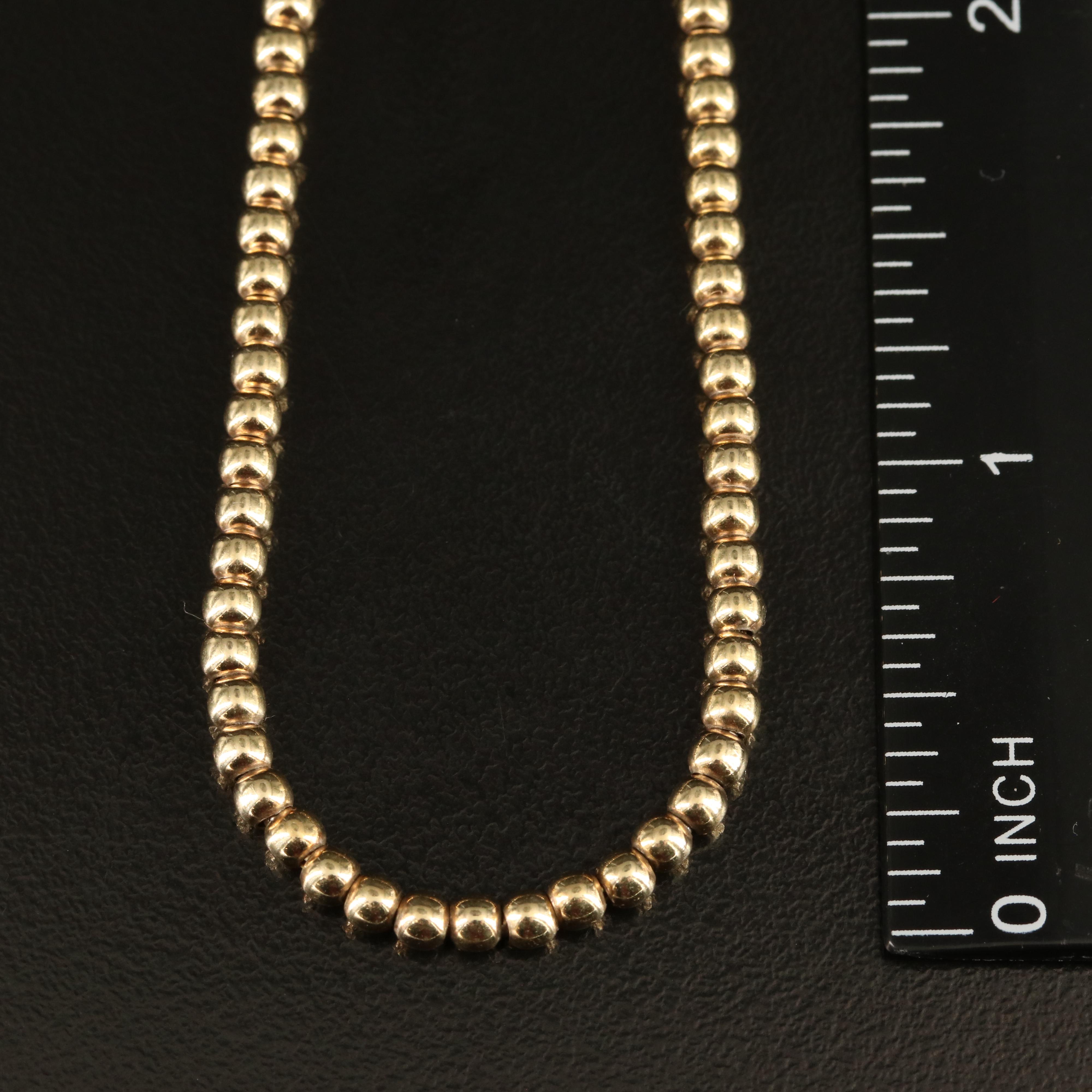 Italian Sterling Beaded Bolo Necklace