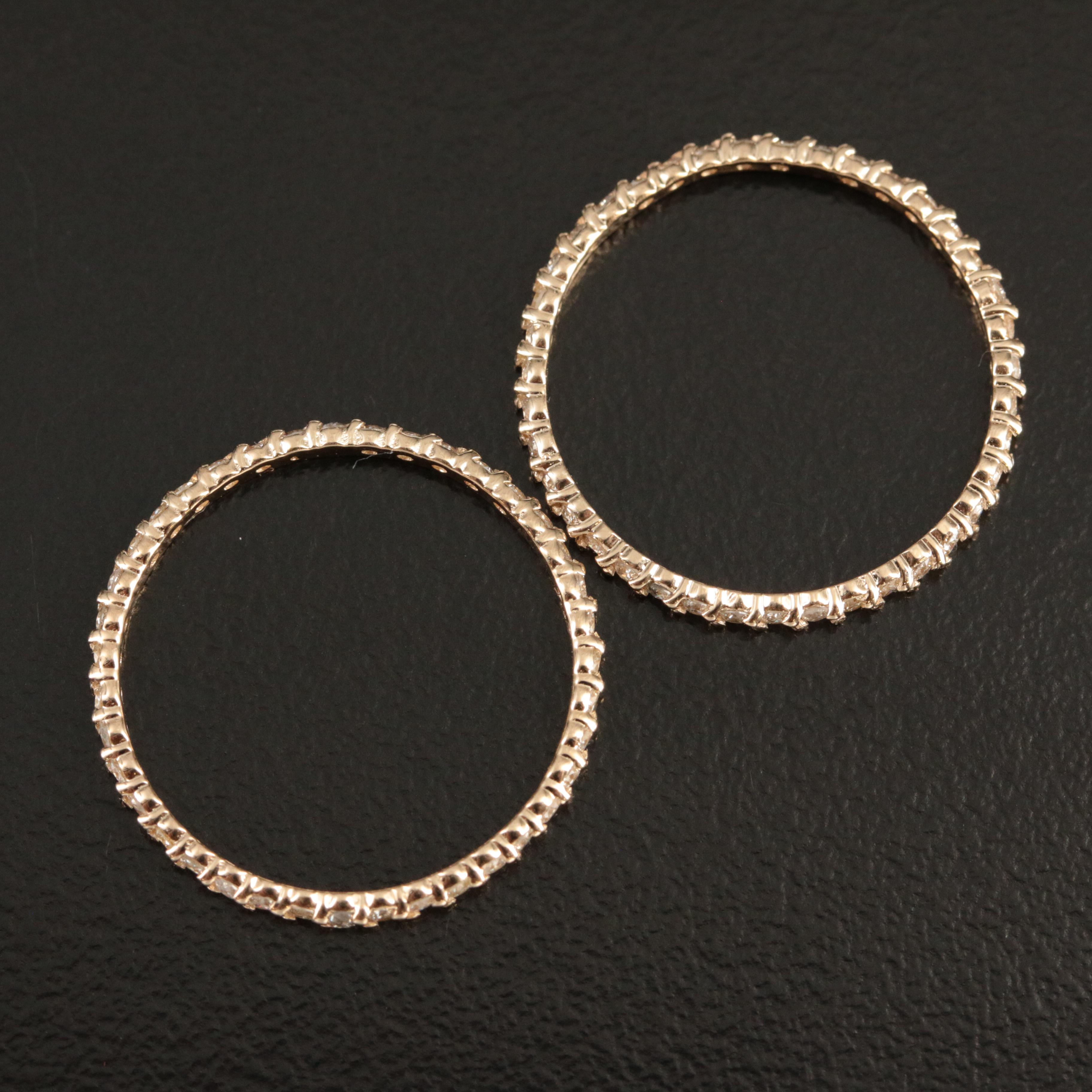 14K 0.67 CTW Diamond Eternity Stacking Bands