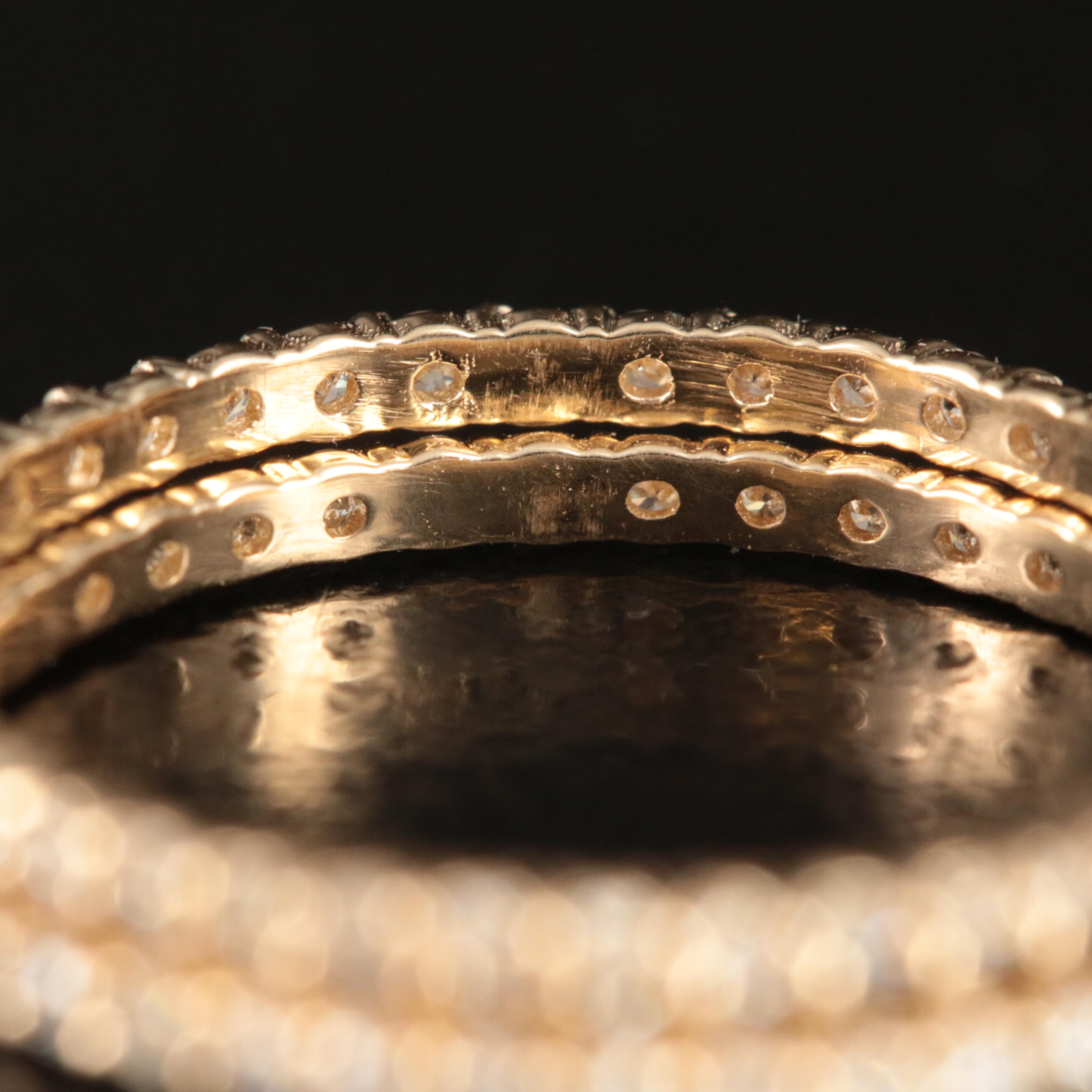 14K 0.67 CTW Diamond Eternity Stacking Bands