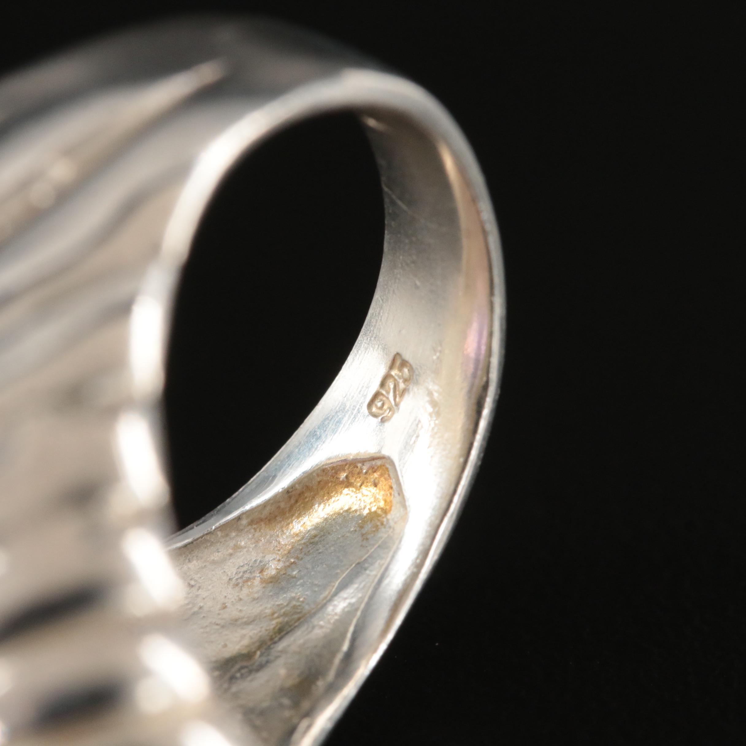 Sterling Amethyst and Chalcedony Ring