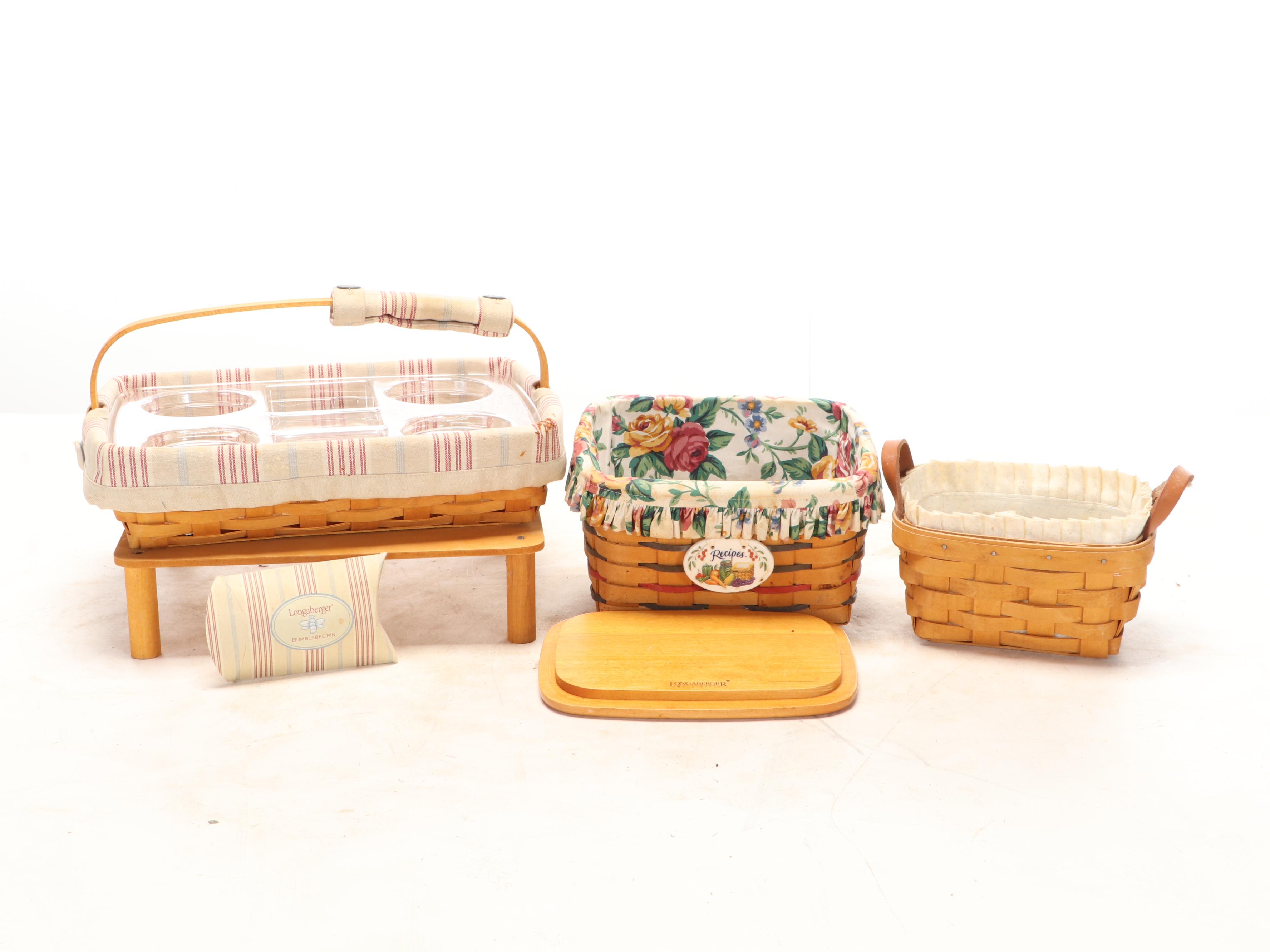 Hand-Crafted Maple Longaberger Basket Collection