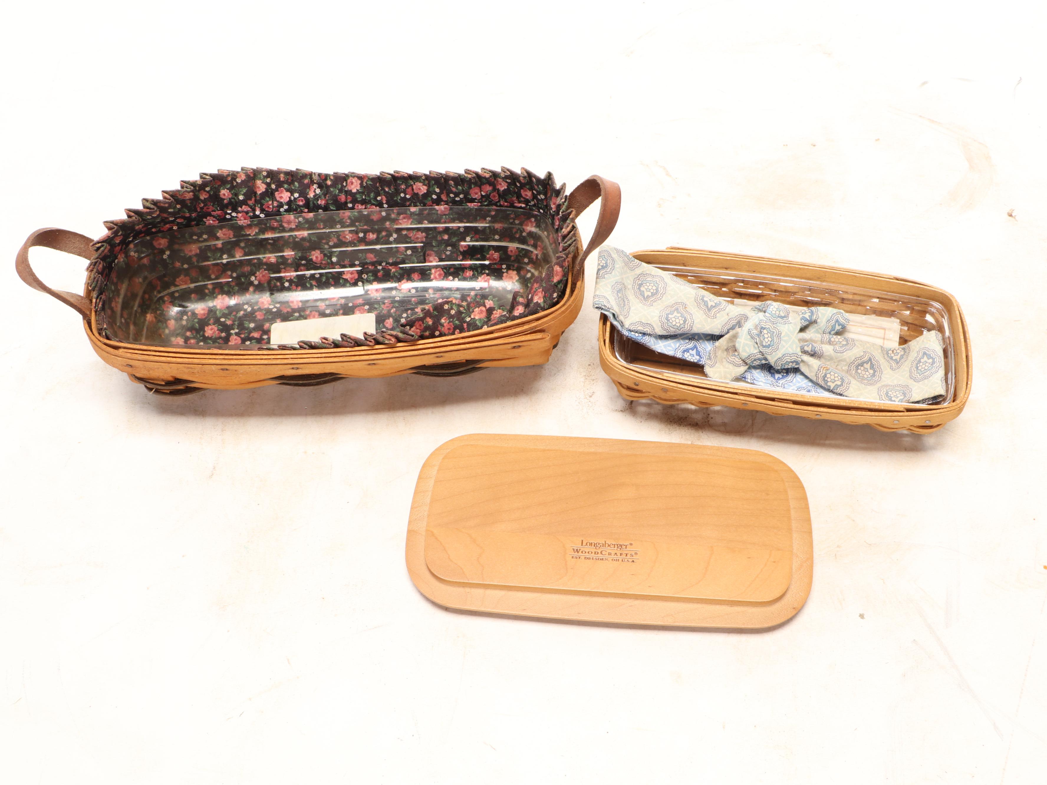 Hand-Crafted Maple Longaberger Basket Collection