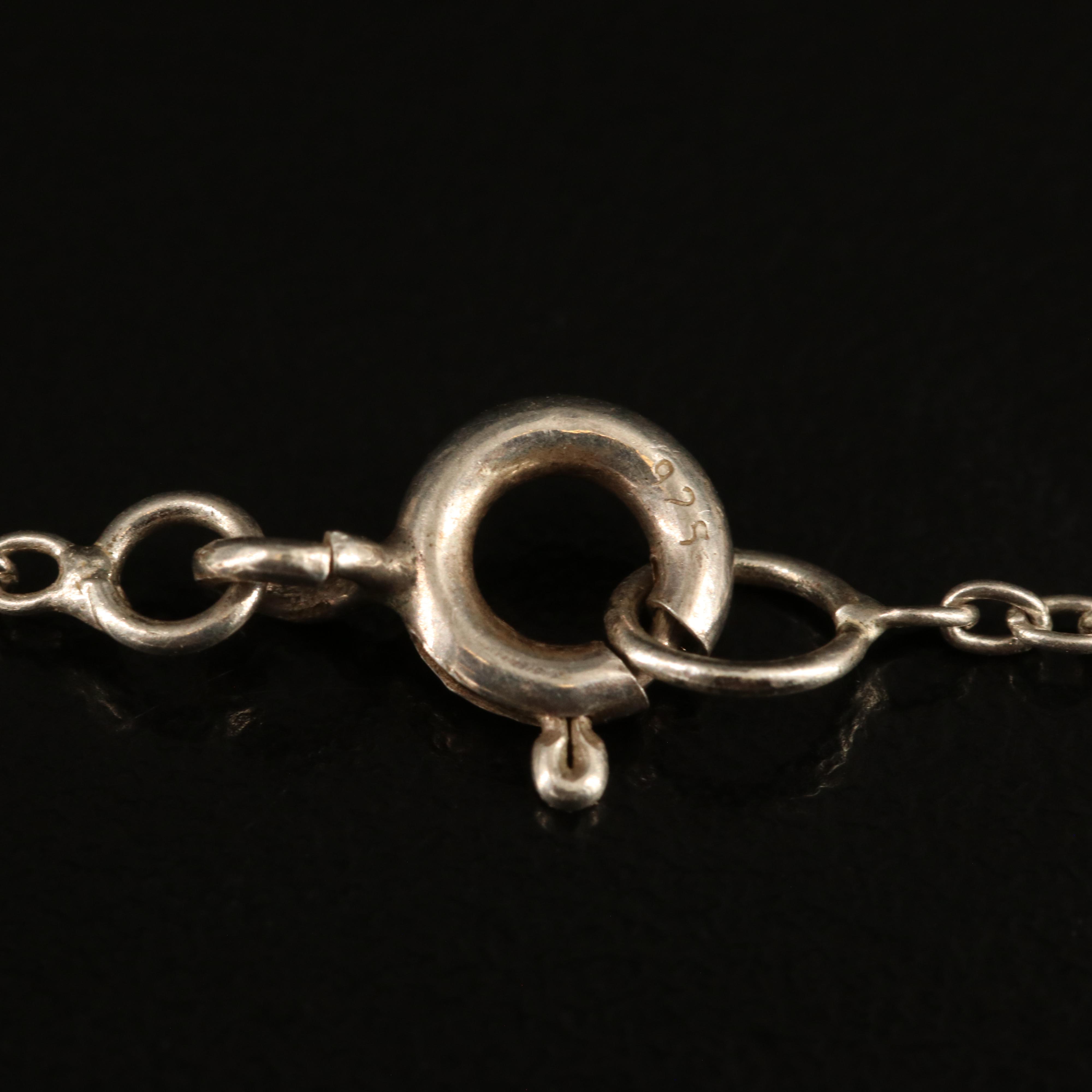 Sterling Quatrefoil Station Necklace