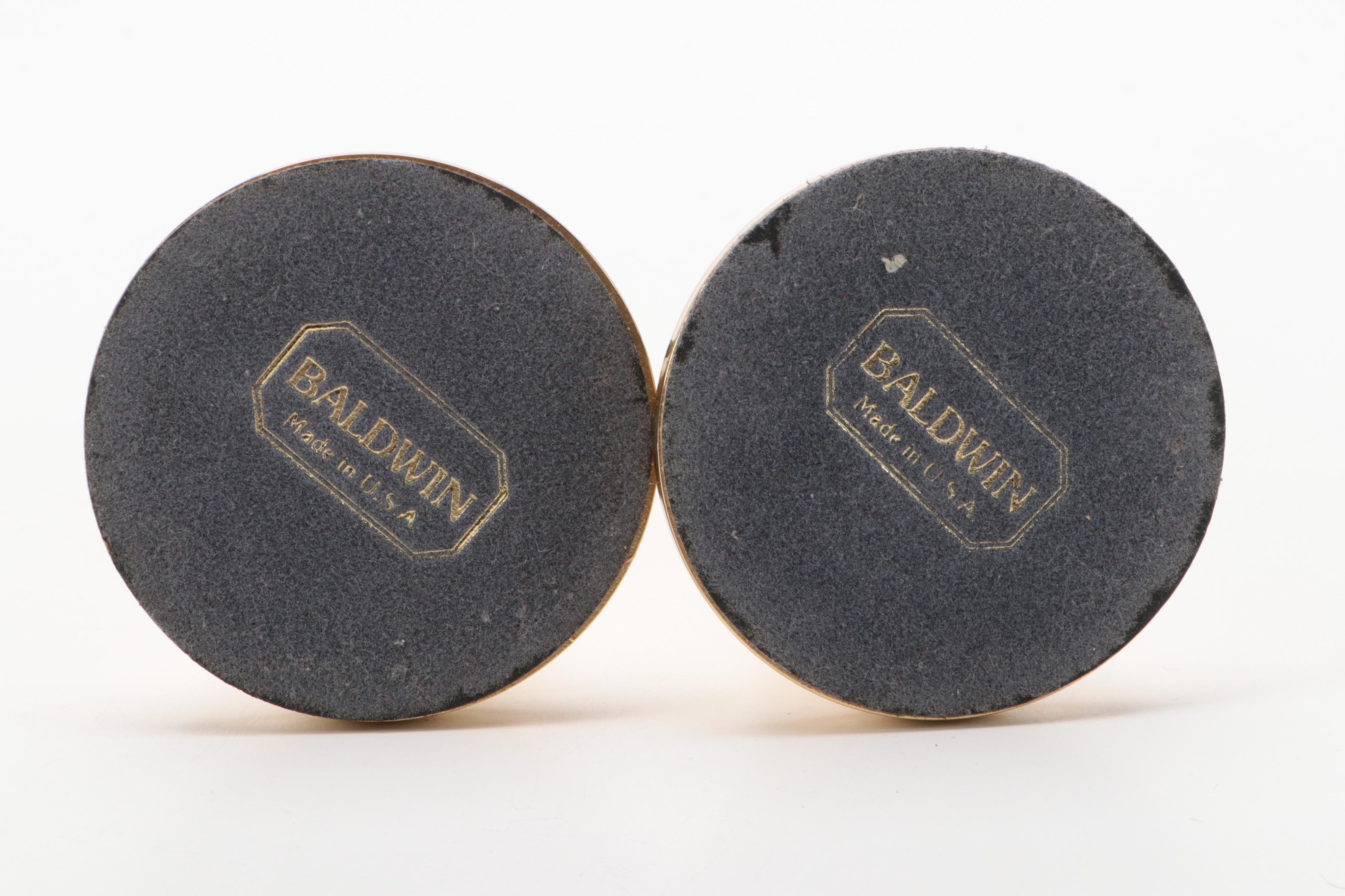 Glen Woods Studio Art Pottery Flower Frog with Brass Candle Holders