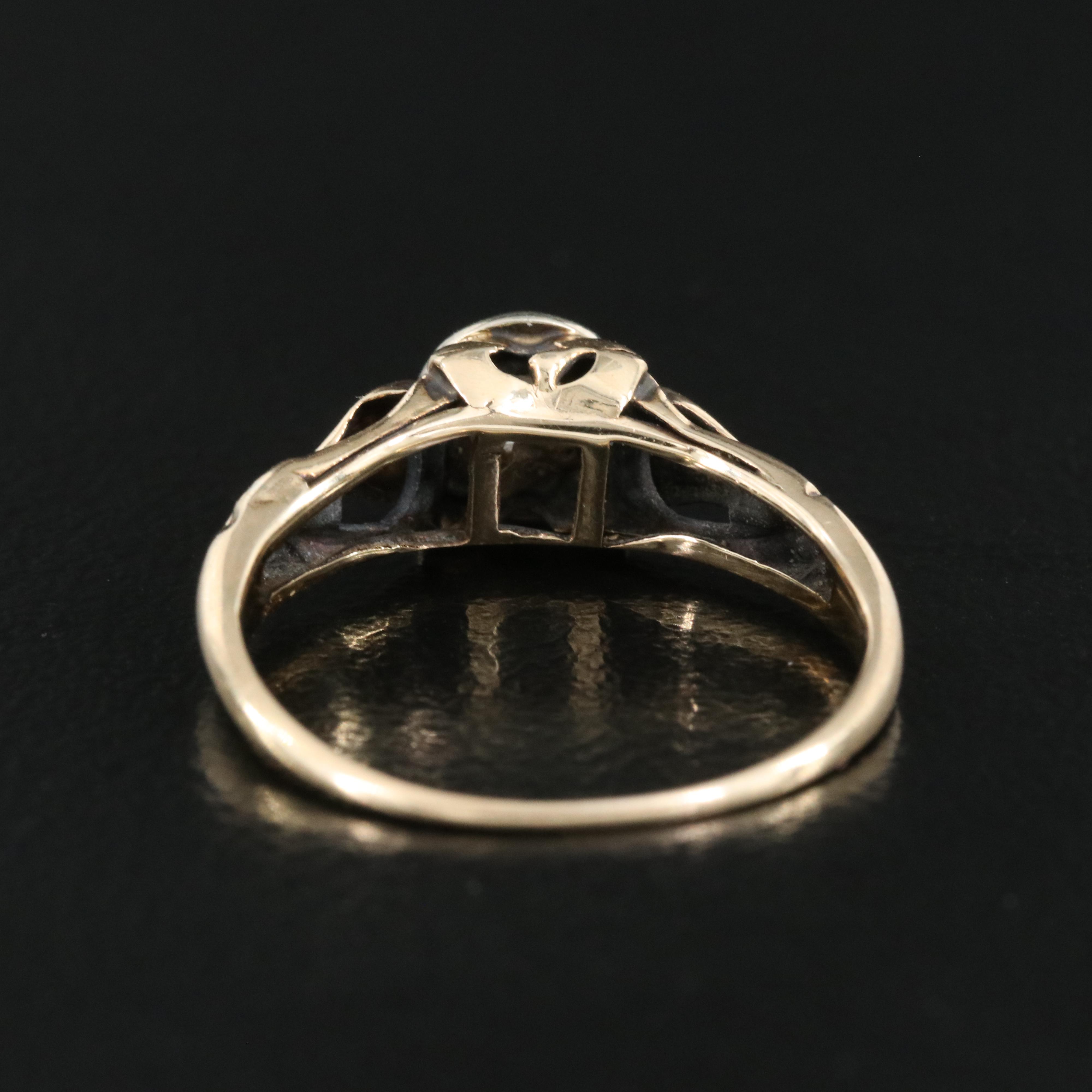 14K 0.18 CT Diamond Solitaire Ring