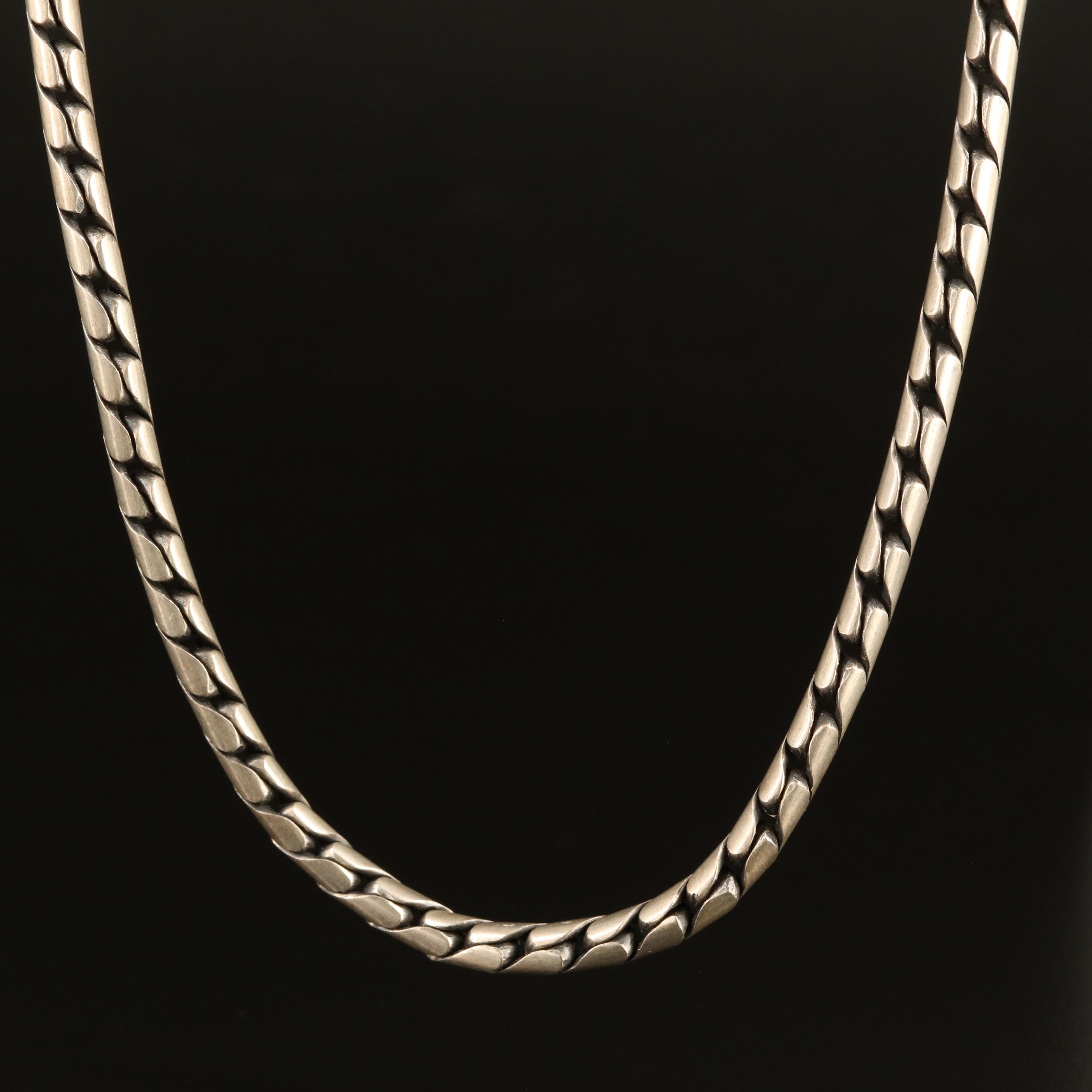 Sterling Fancy Link Necklace