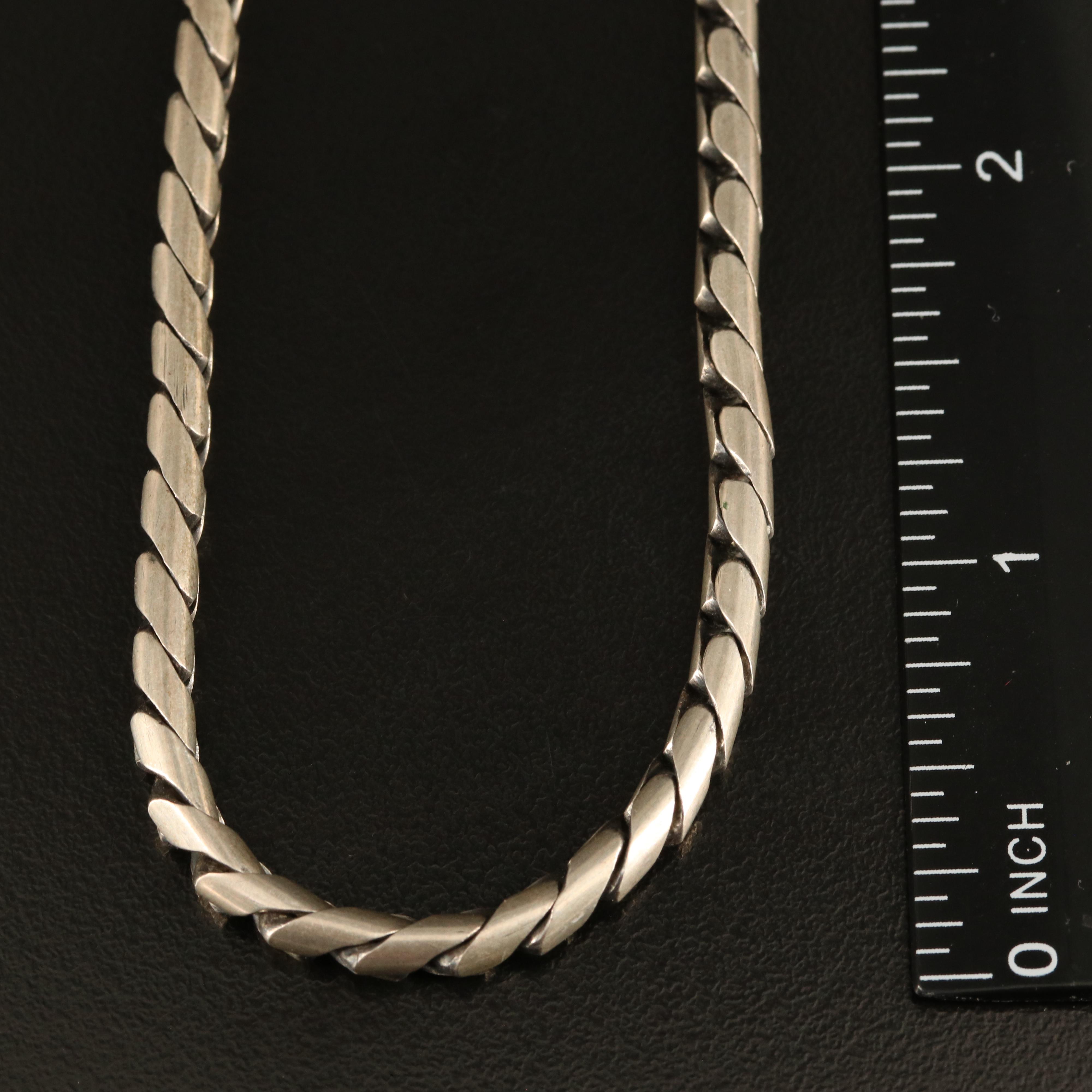 Sterling Fancy Link Necklace