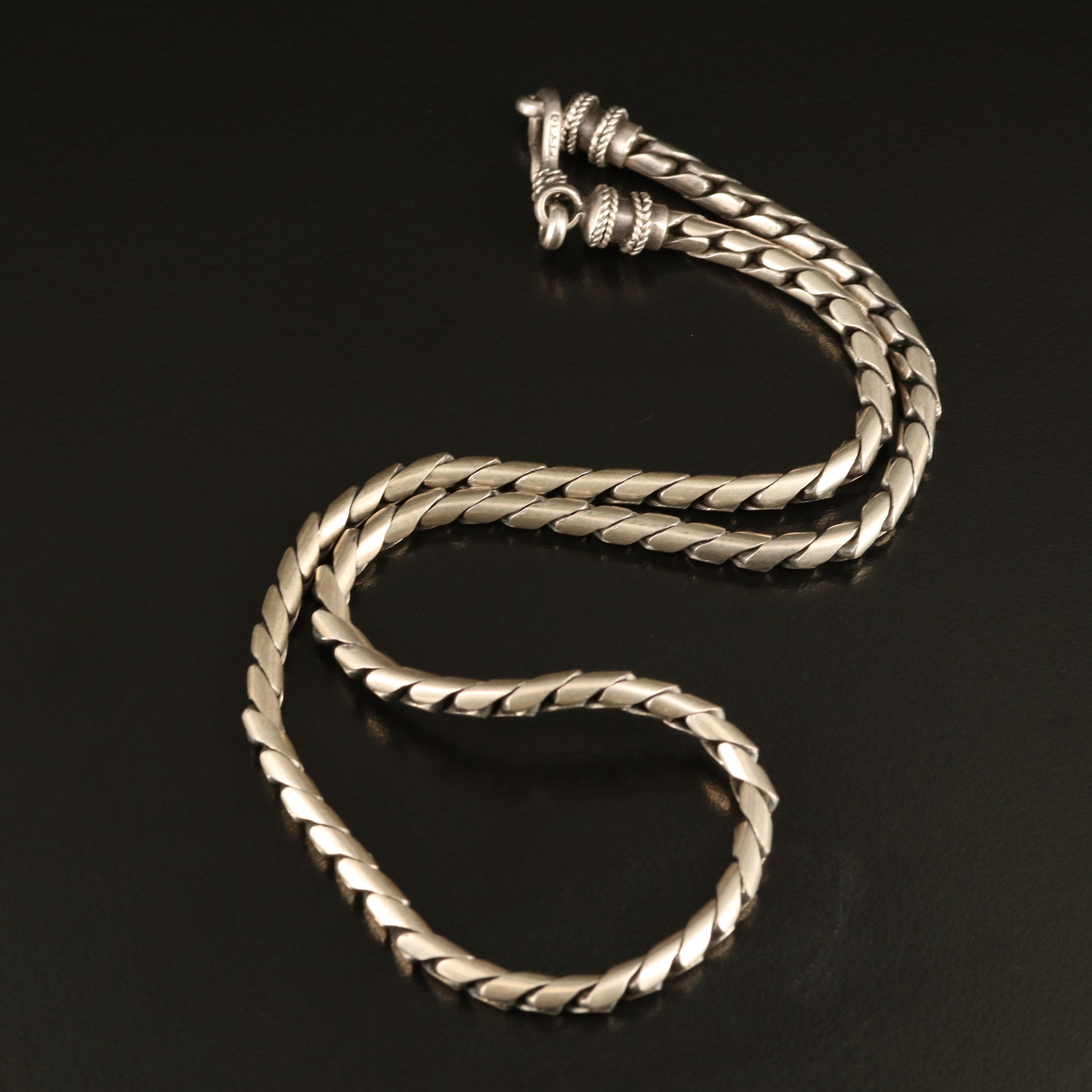 Sterling Fancy Link Necklace