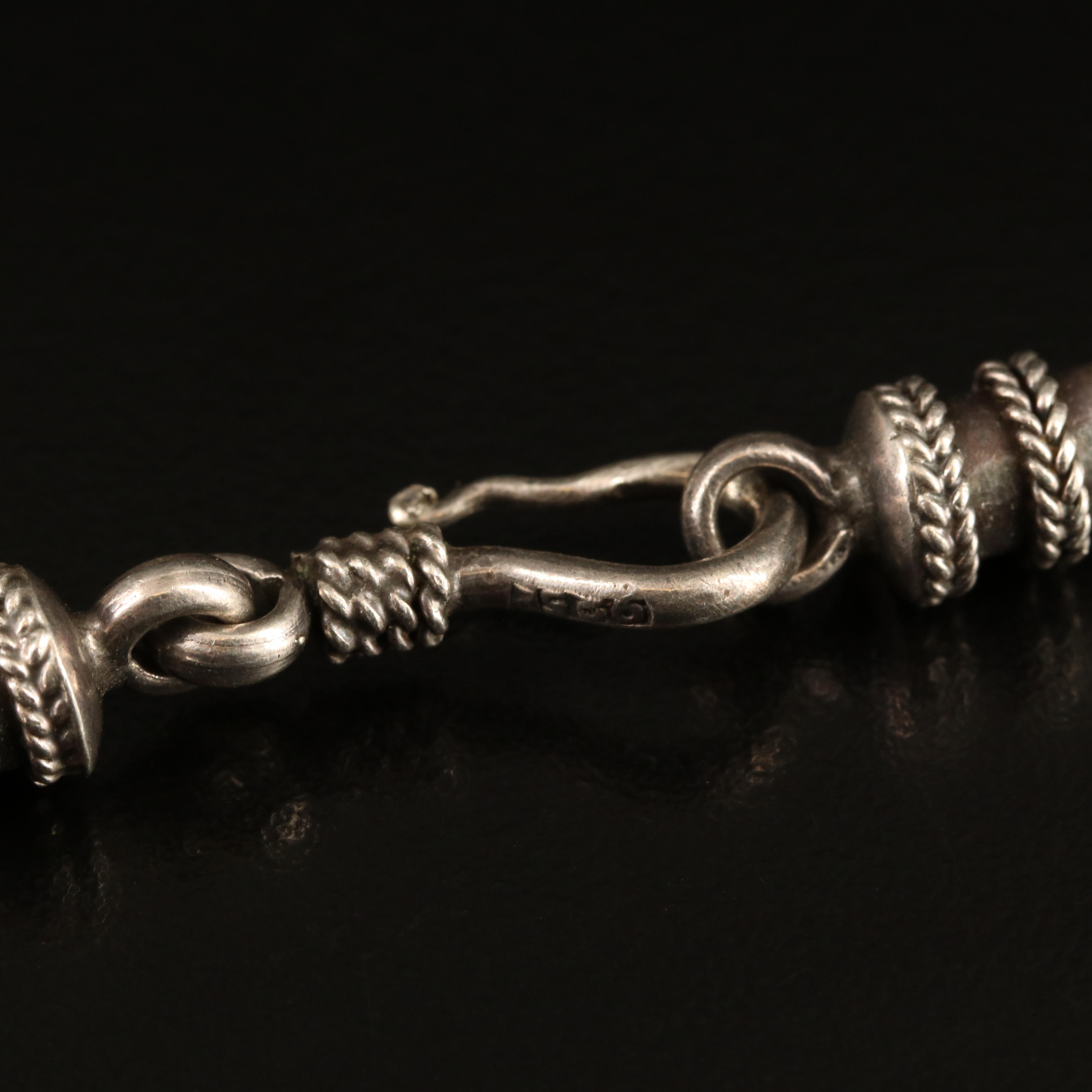 Sterling Fancy Link Necklace