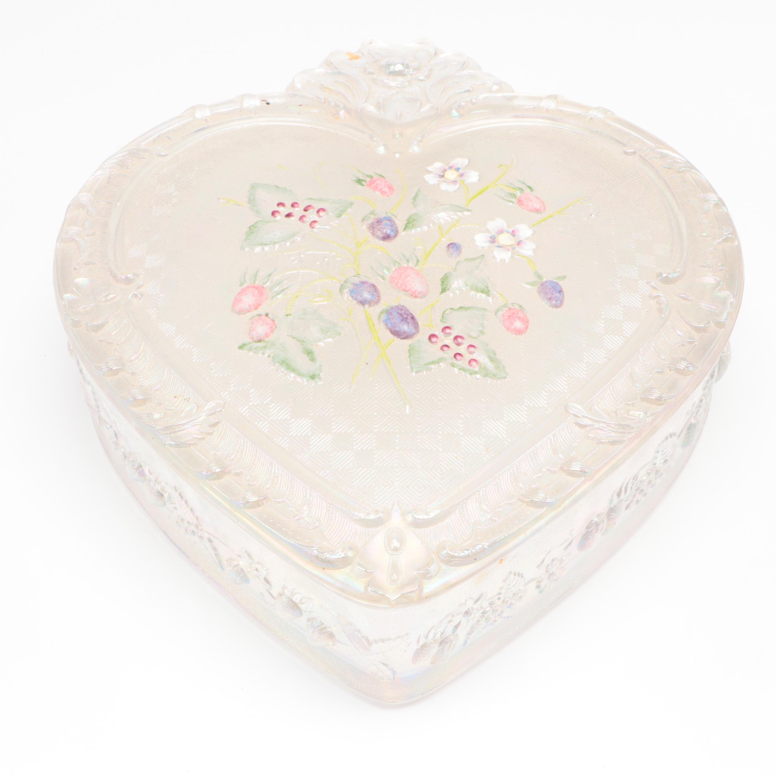 Fenton Glass Box and Compotes