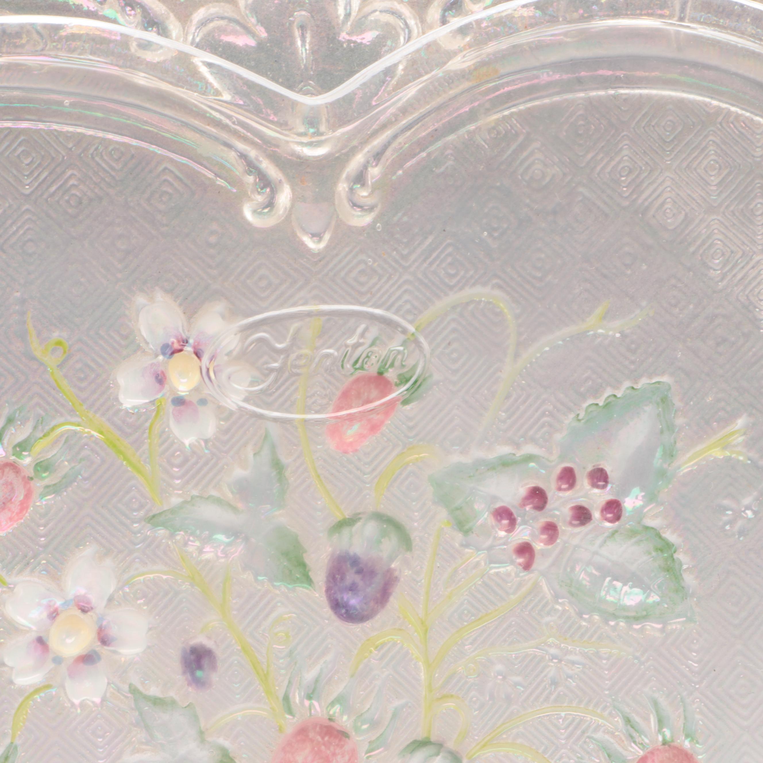 Fenton Glass Box and Compotes