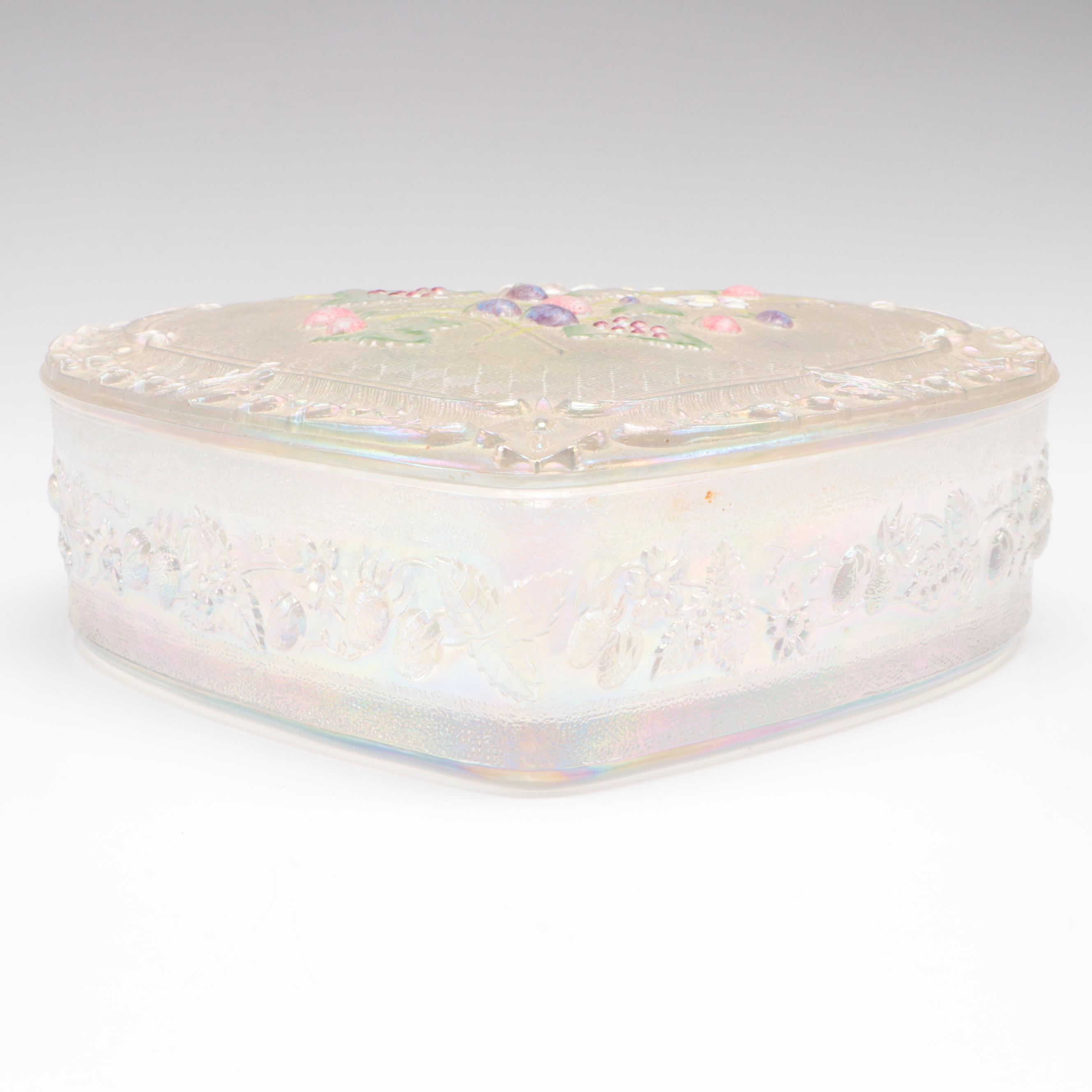 Fenton Glass Box and Compotes