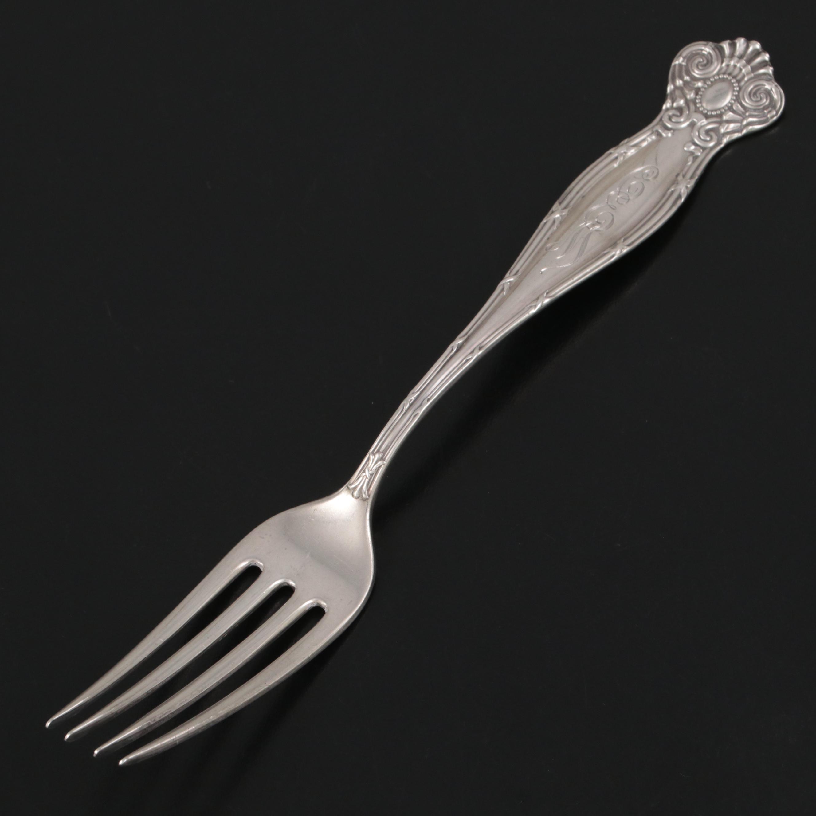Towle "Empire" Sterling Silver Fork with Assorted Silver Plate Flatware