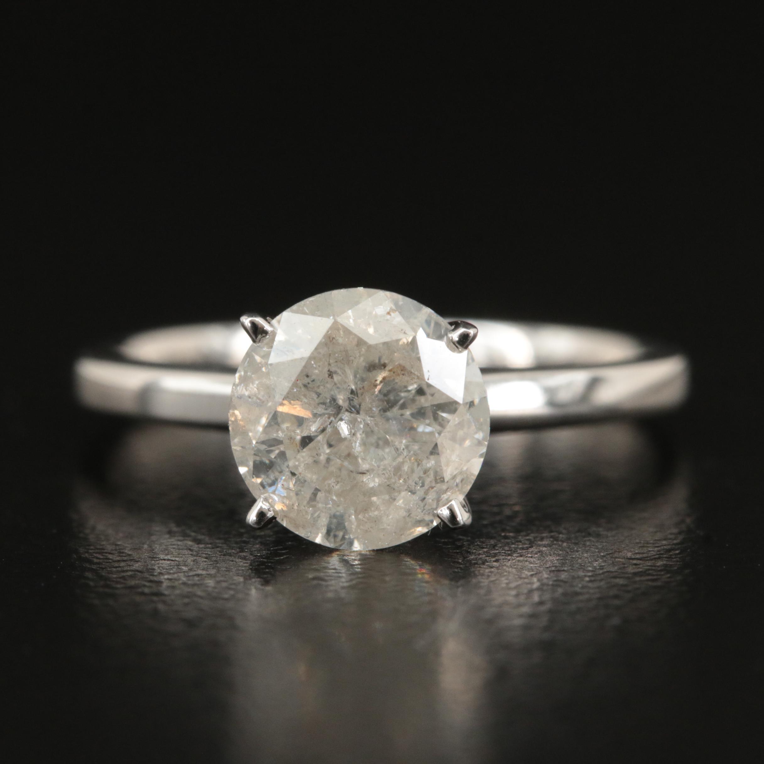 18K 2.08 CT Diamond Solitaire Ring