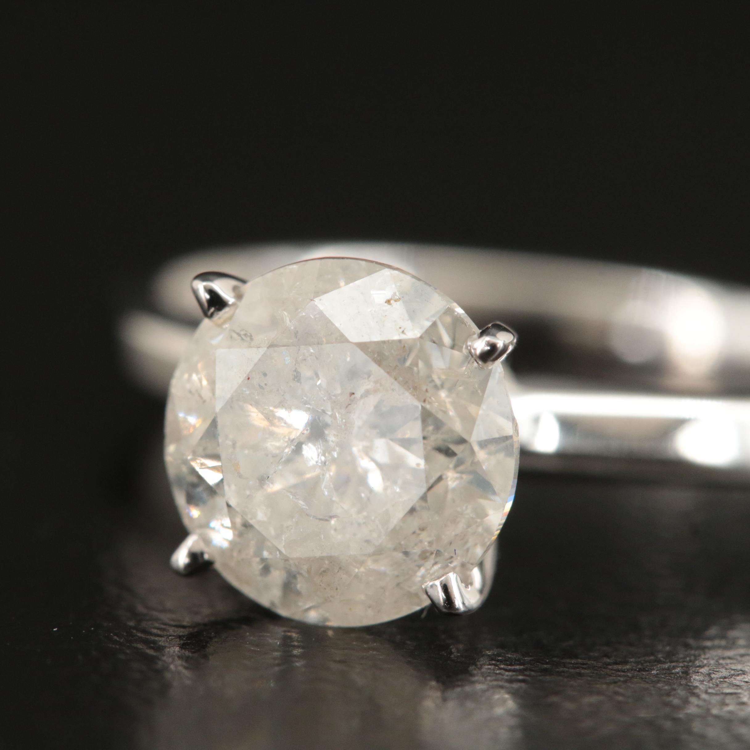 18K 2.08 CT Diamond Solitaire Ring