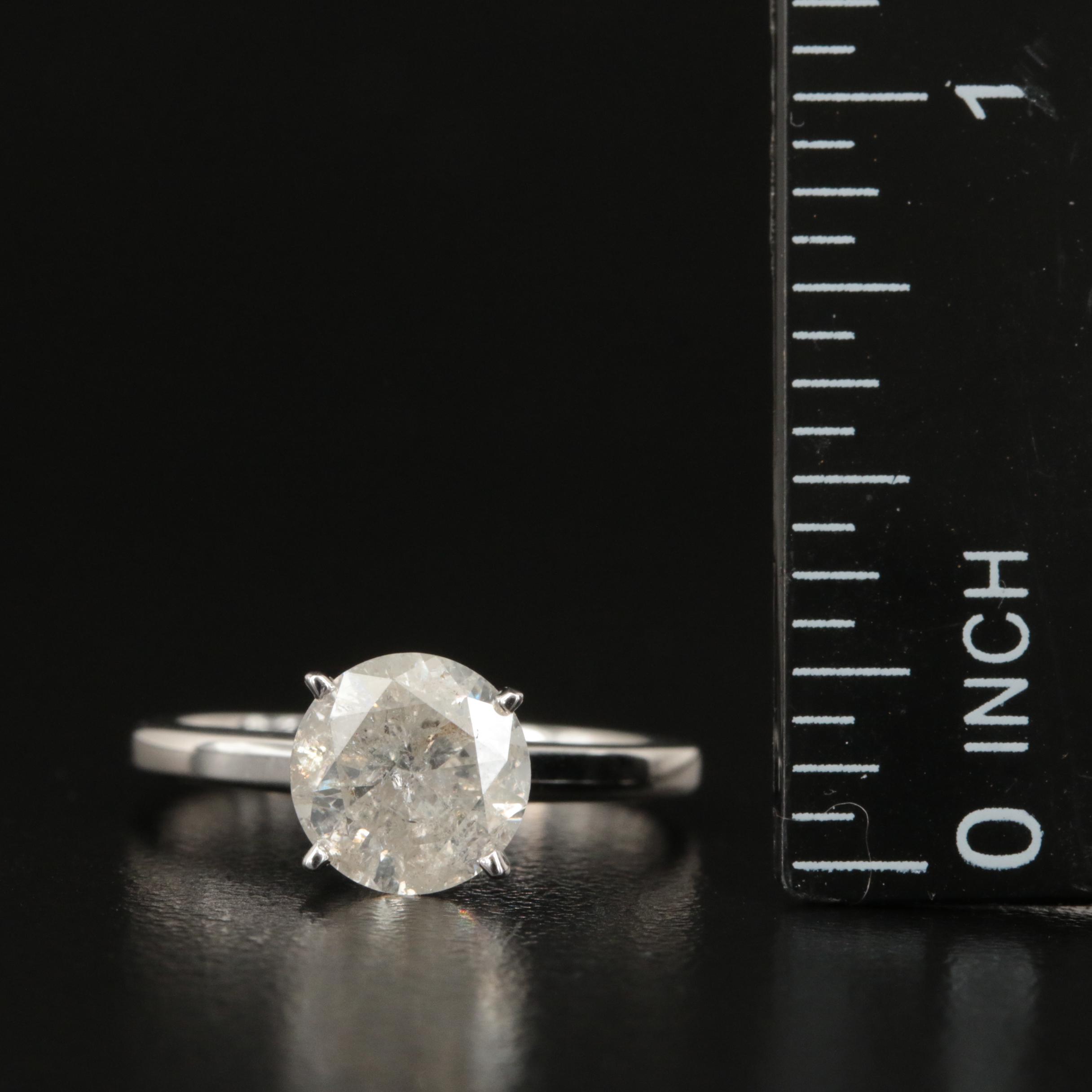 18K 2.08 CT Diamond Solitaire Ring