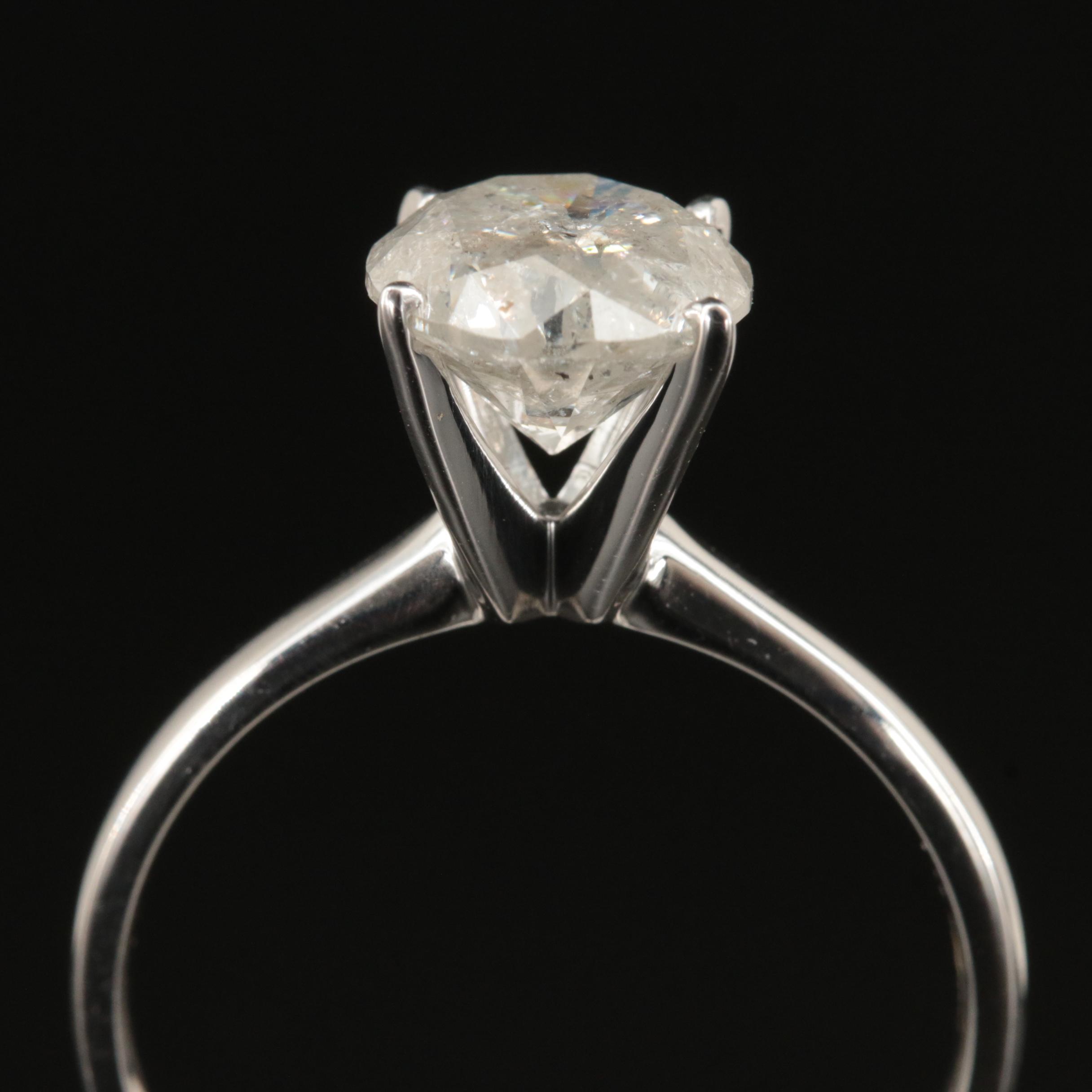18K 2.08 CT Diamond Solitaire Ring