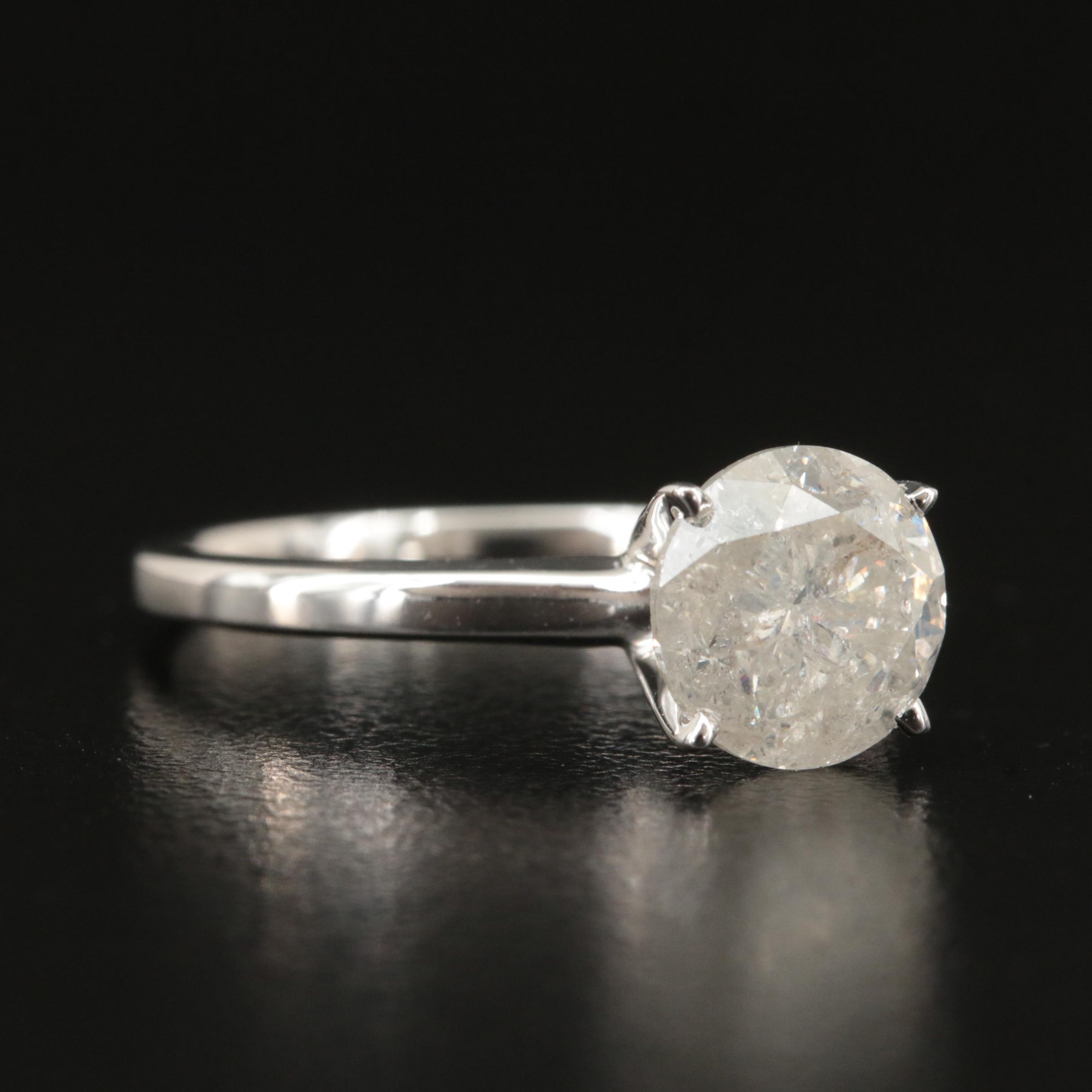 18K 2.08 CT Diamond Solitaire Ring