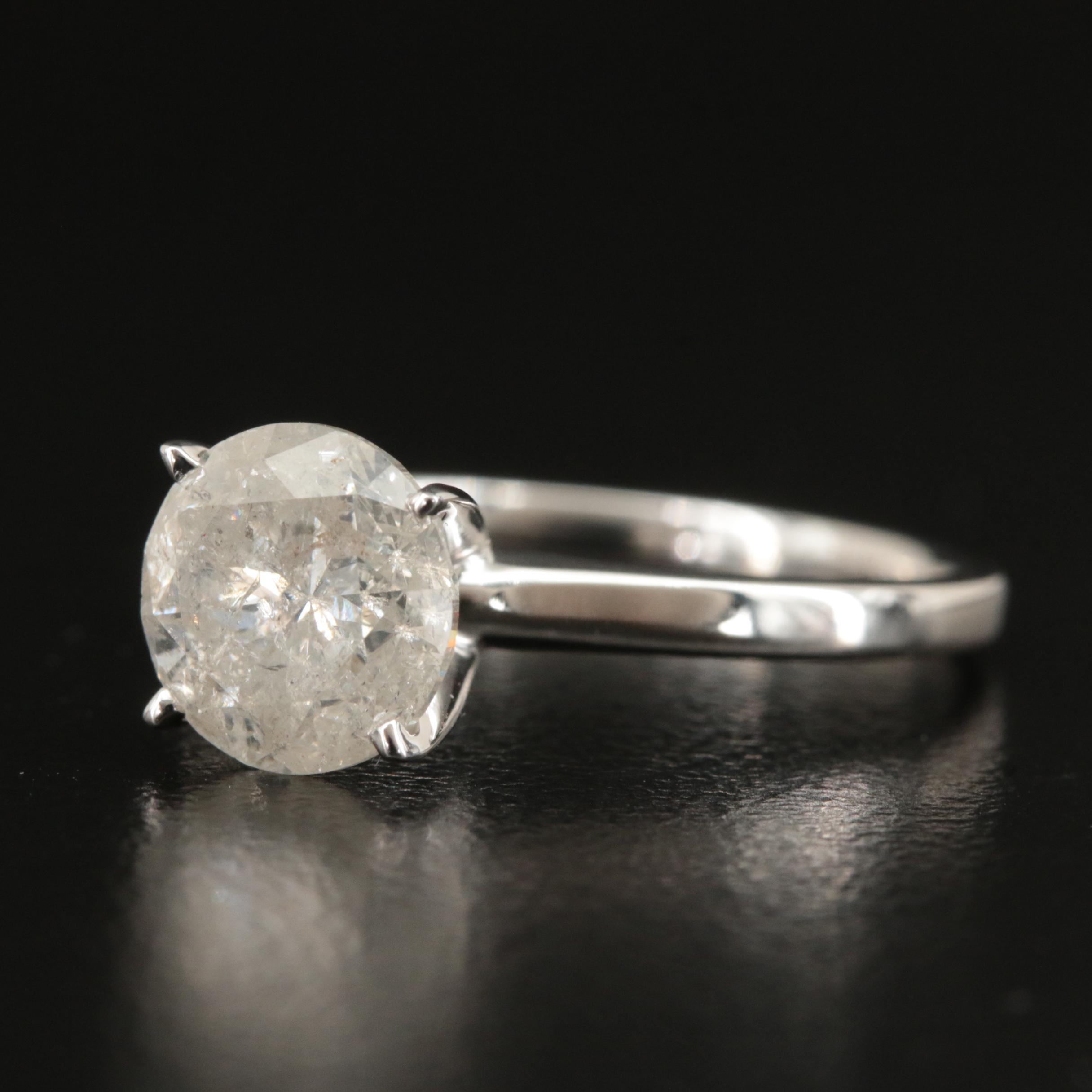 18K 2.08 CT Diamond Solitaire Ring
