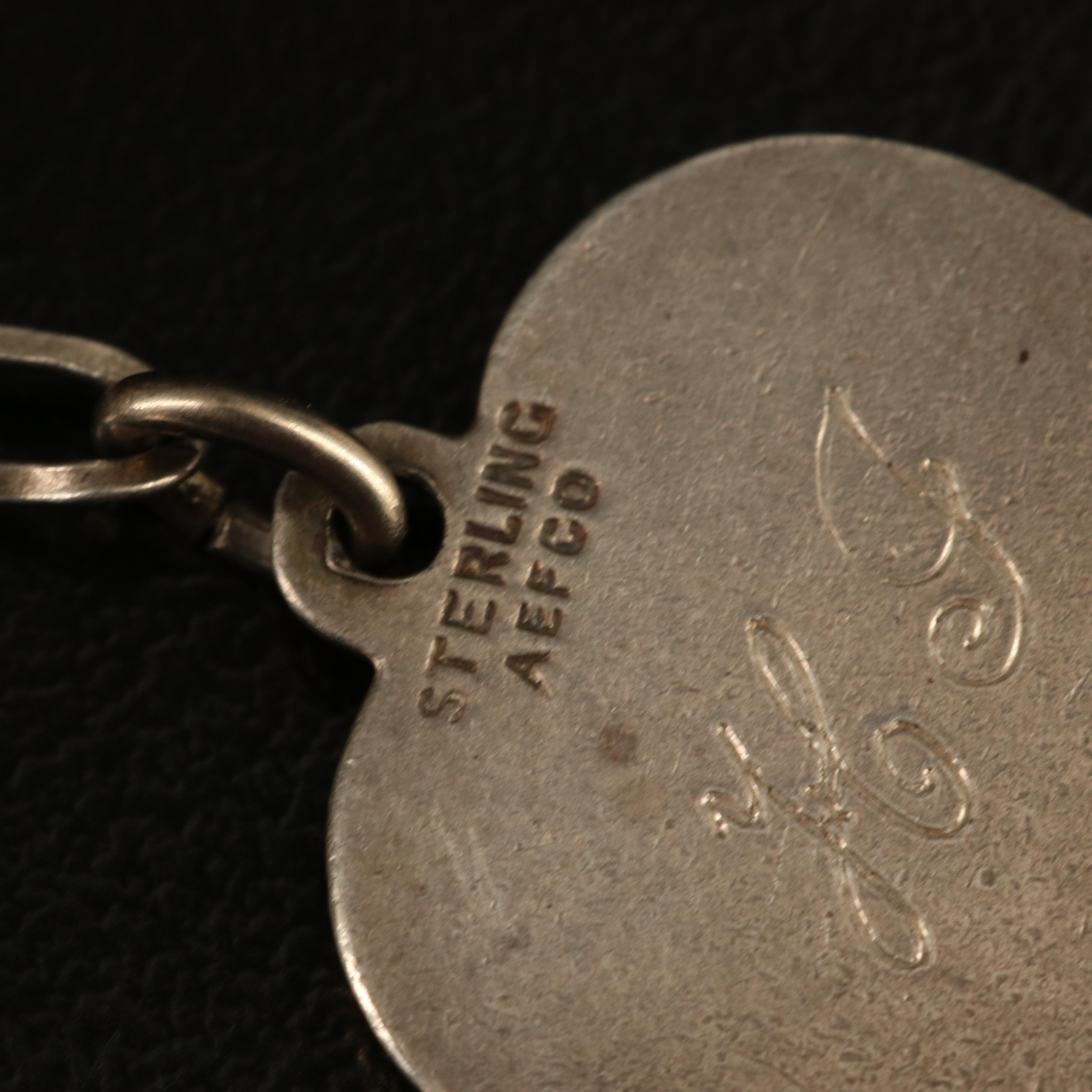 Sterling Charm Bracelet with Enameling, Torah and Hope Chest Charms