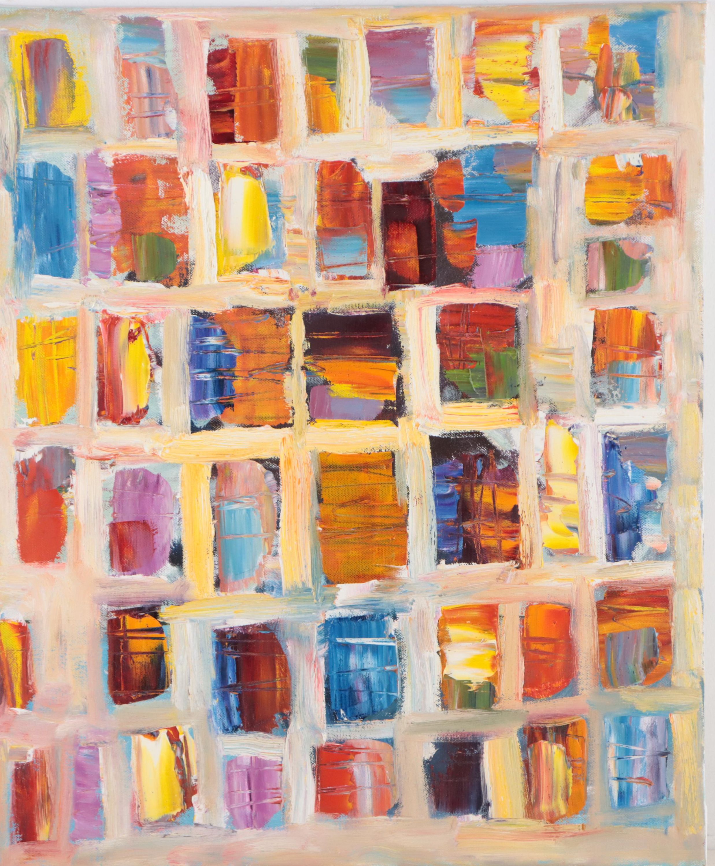 Leif Janek Abstract Oil Painting, 21st Century