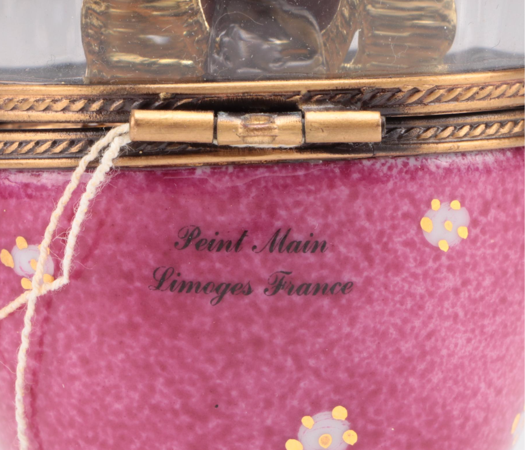 Limoges Porcelain and Glass Egg Shaped Box