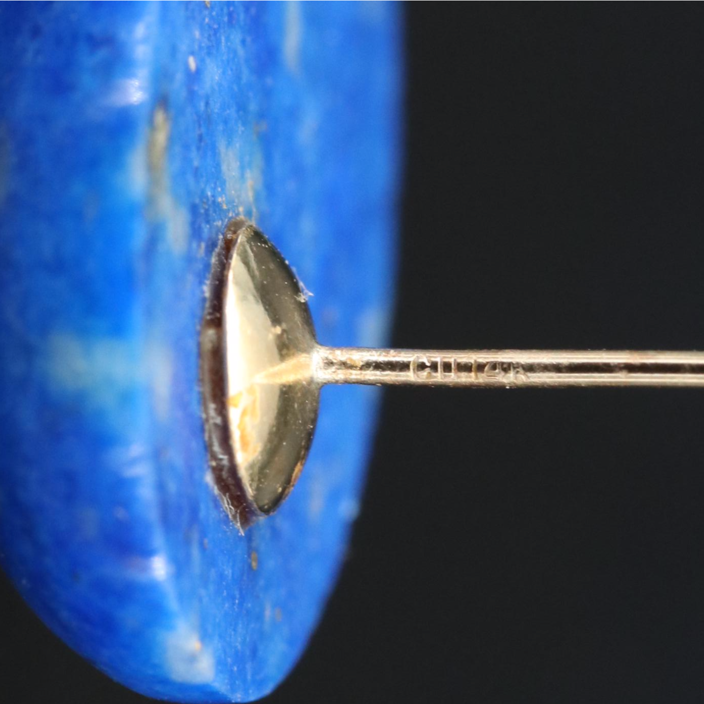 Azurmalachite and Lapis Lazuli Bead Necklaces and 14K Oval Earrings