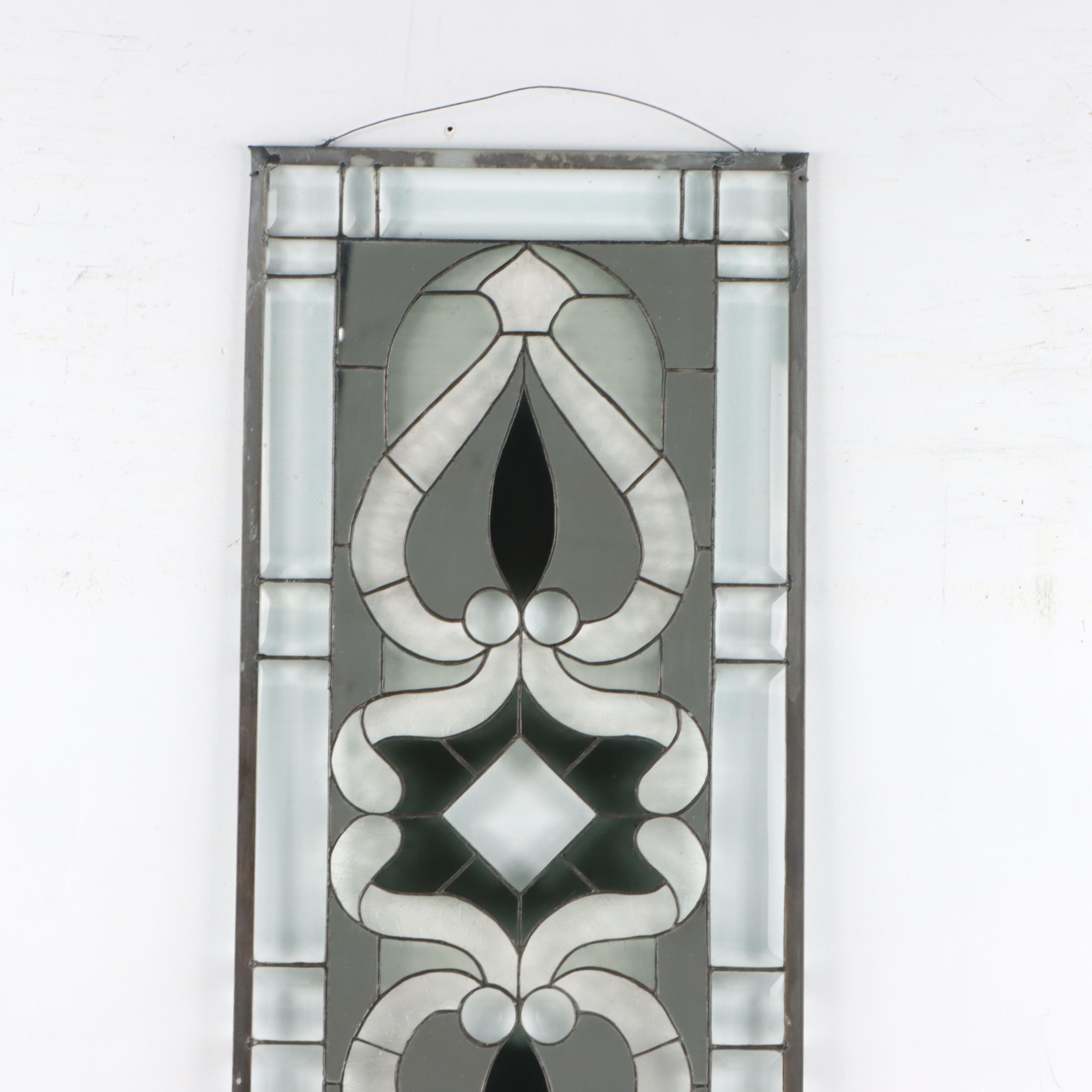 Art Nouveau Style Stained Glass Wall Hanging