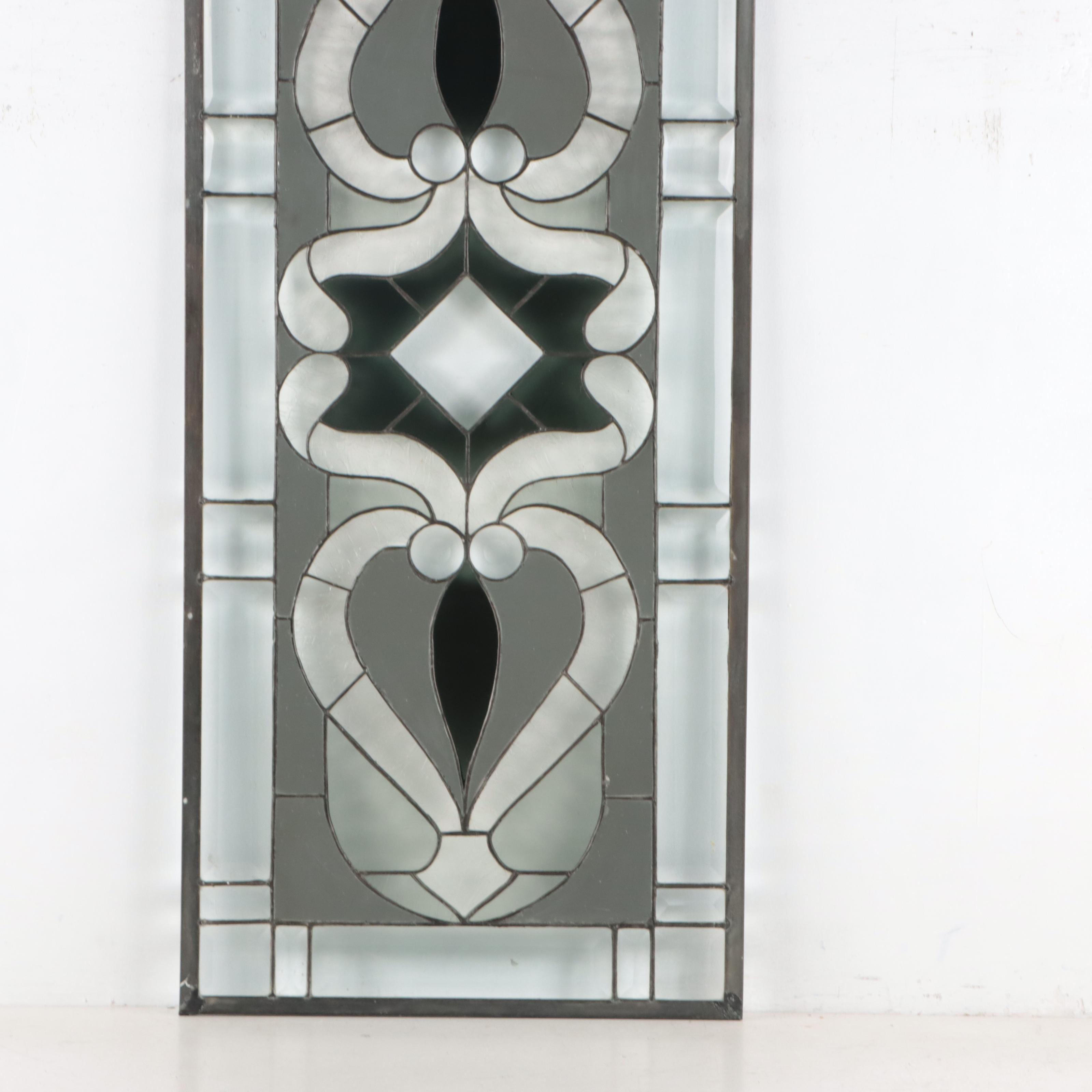 Art Nouveau Style Stained Glass Wall Hanging