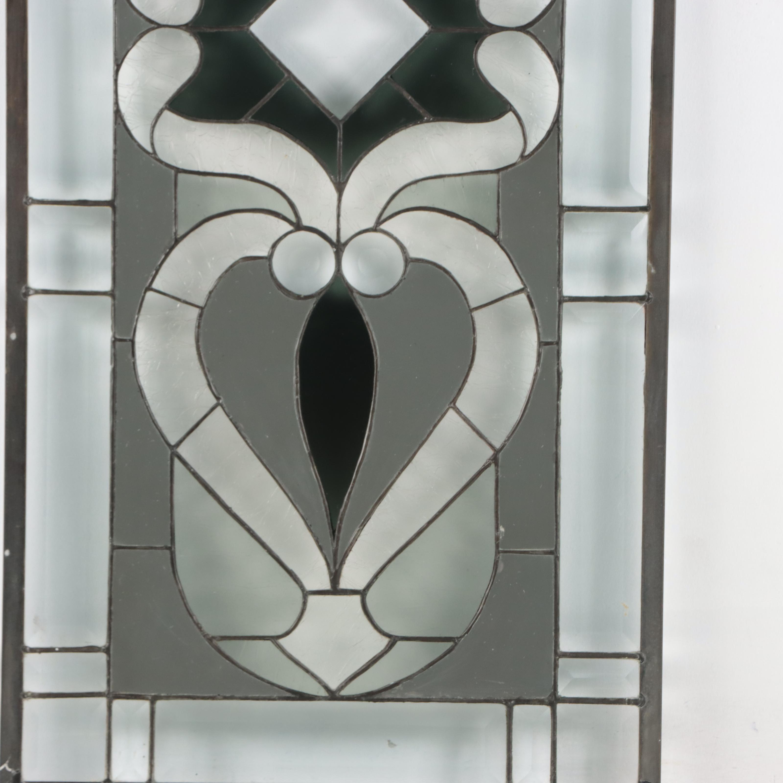 Art Nouveau Style Stained Glass Wall Hanging