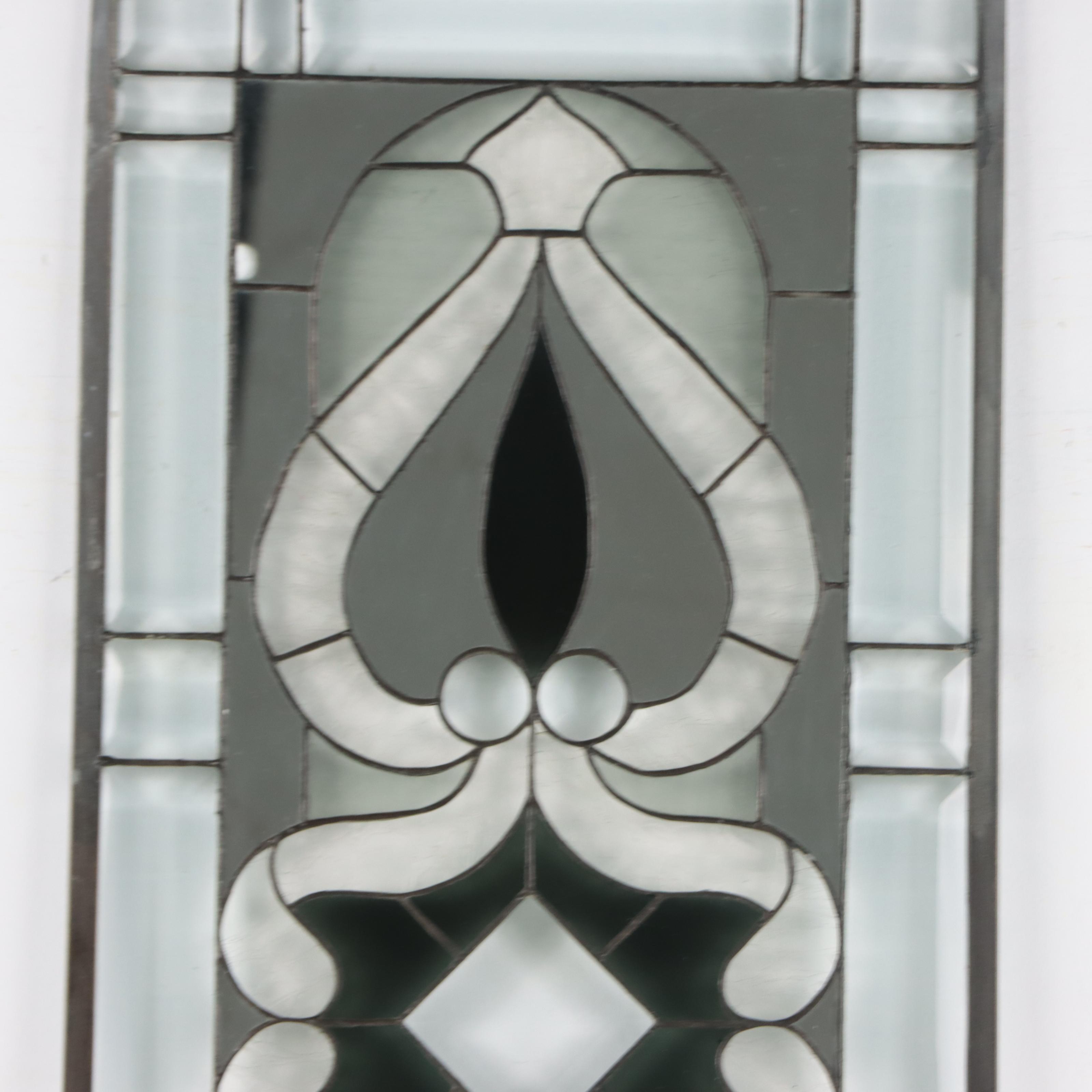 Art Nouveau Style Stained Glass Wall Hanging