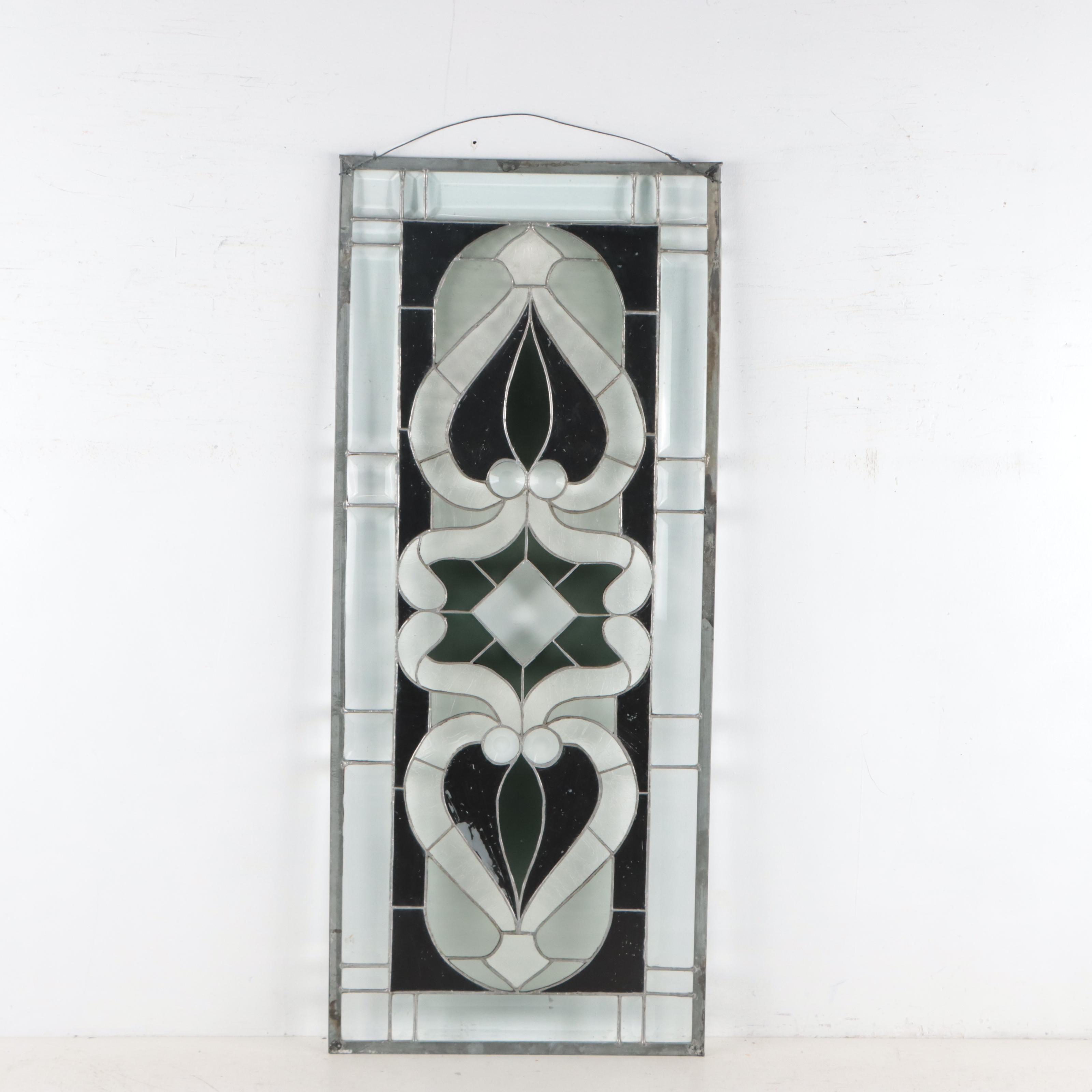 Art Nouveau Style Stained Glass Wall Hanging