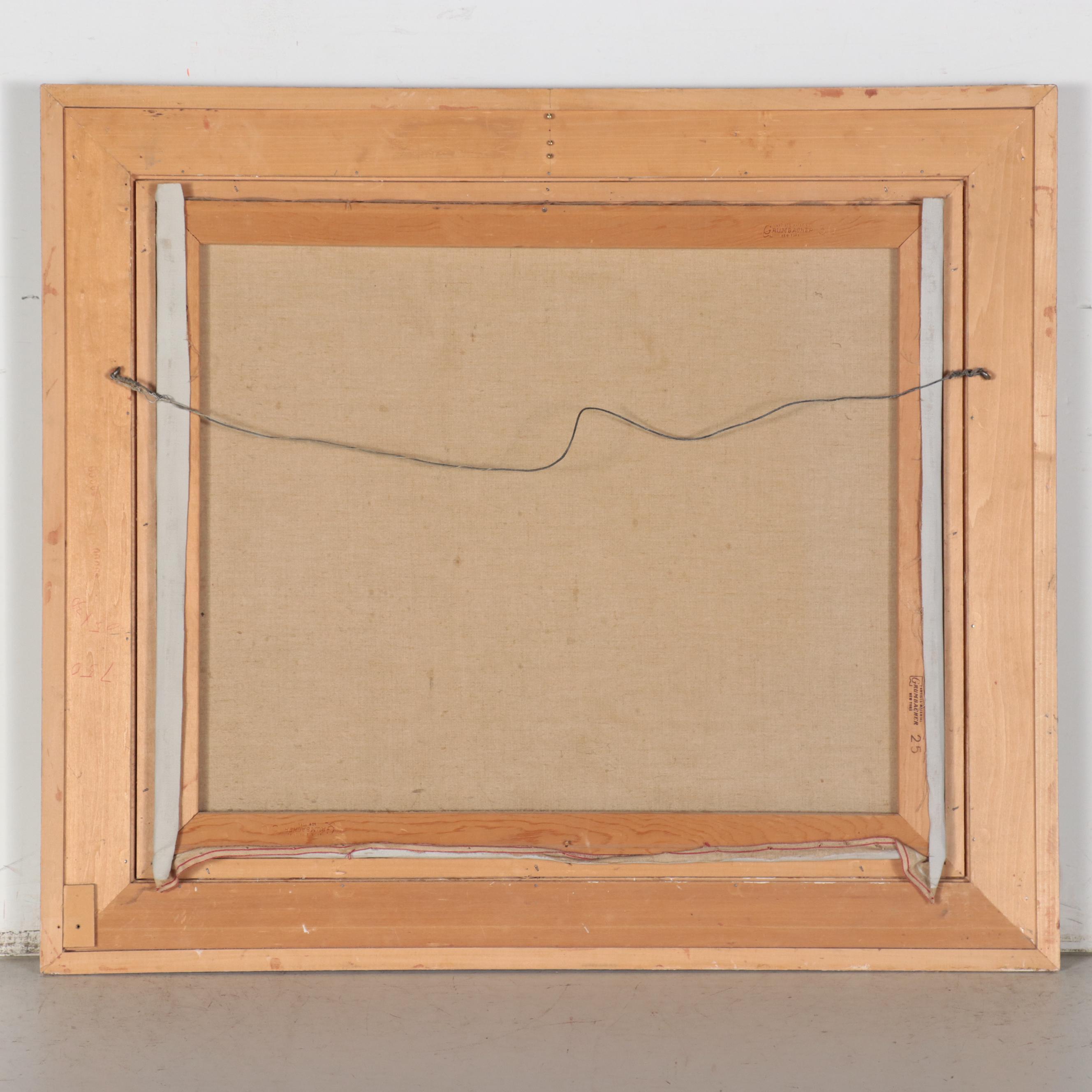 F. Michael Cheney Oil Painting of Spanish Courtyard