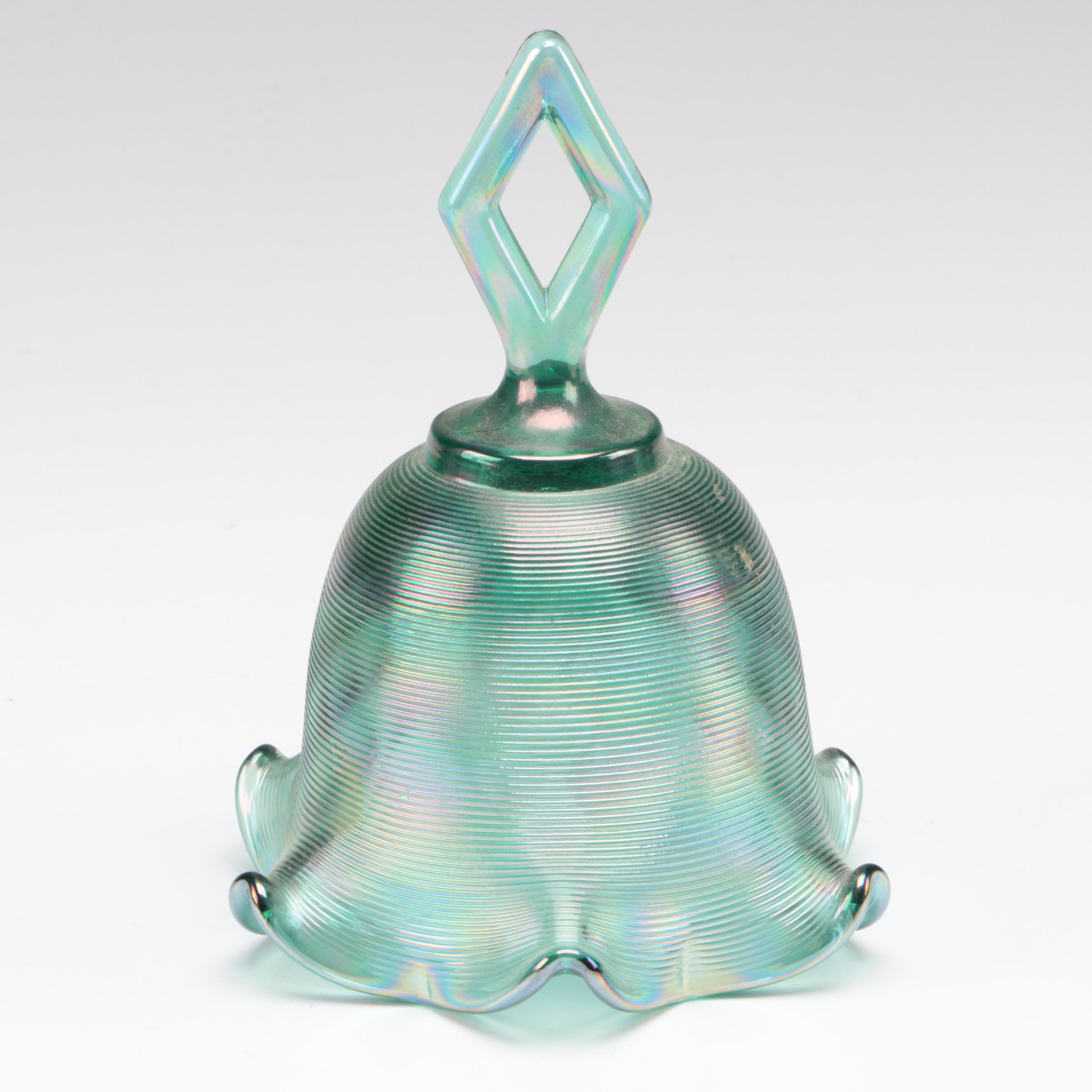 Fenton Hand-Painted Emerald Green Glass Décor with Other Hen on Nest Dish