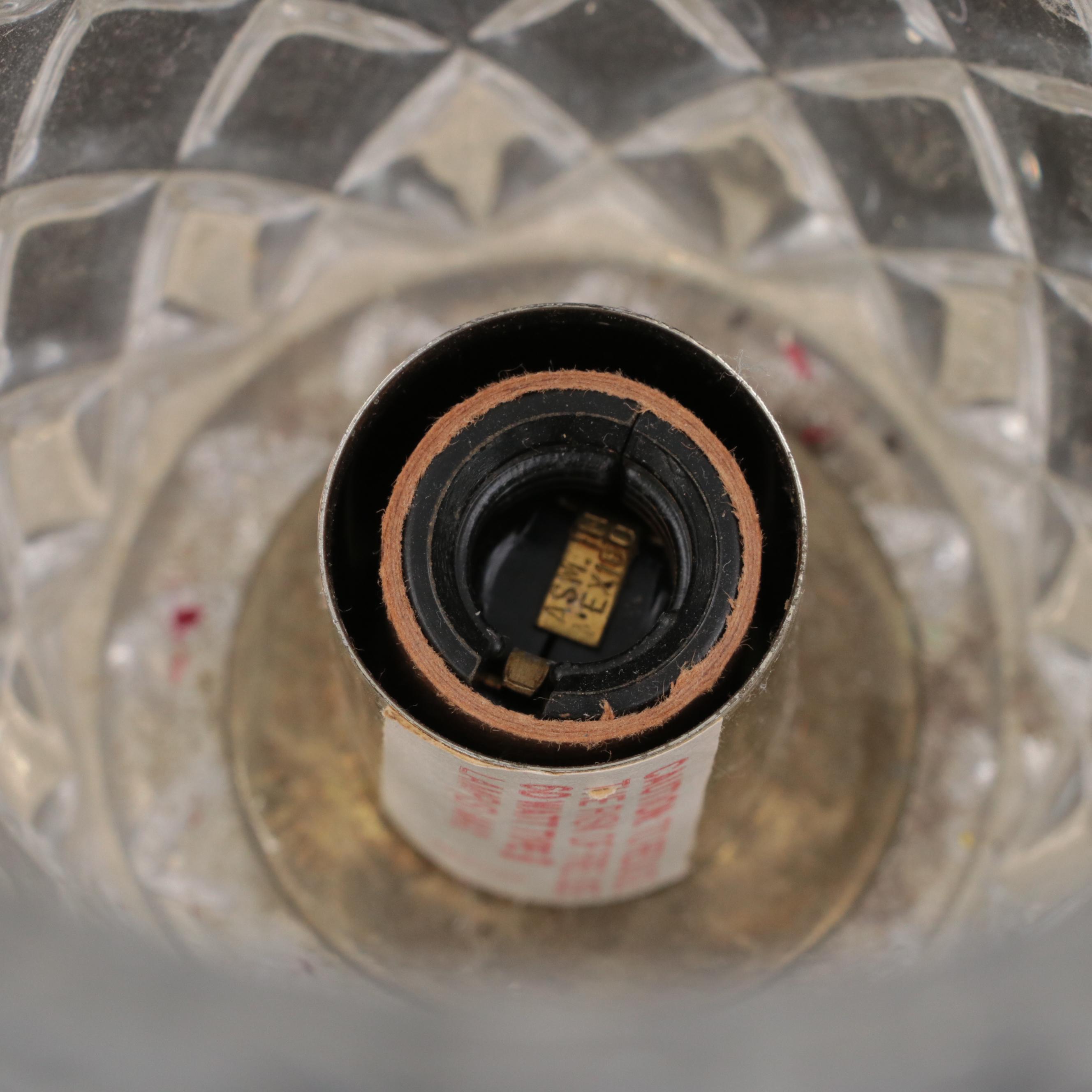 Pair of Crystal Clear Industries Torchiere Console Table Lamps