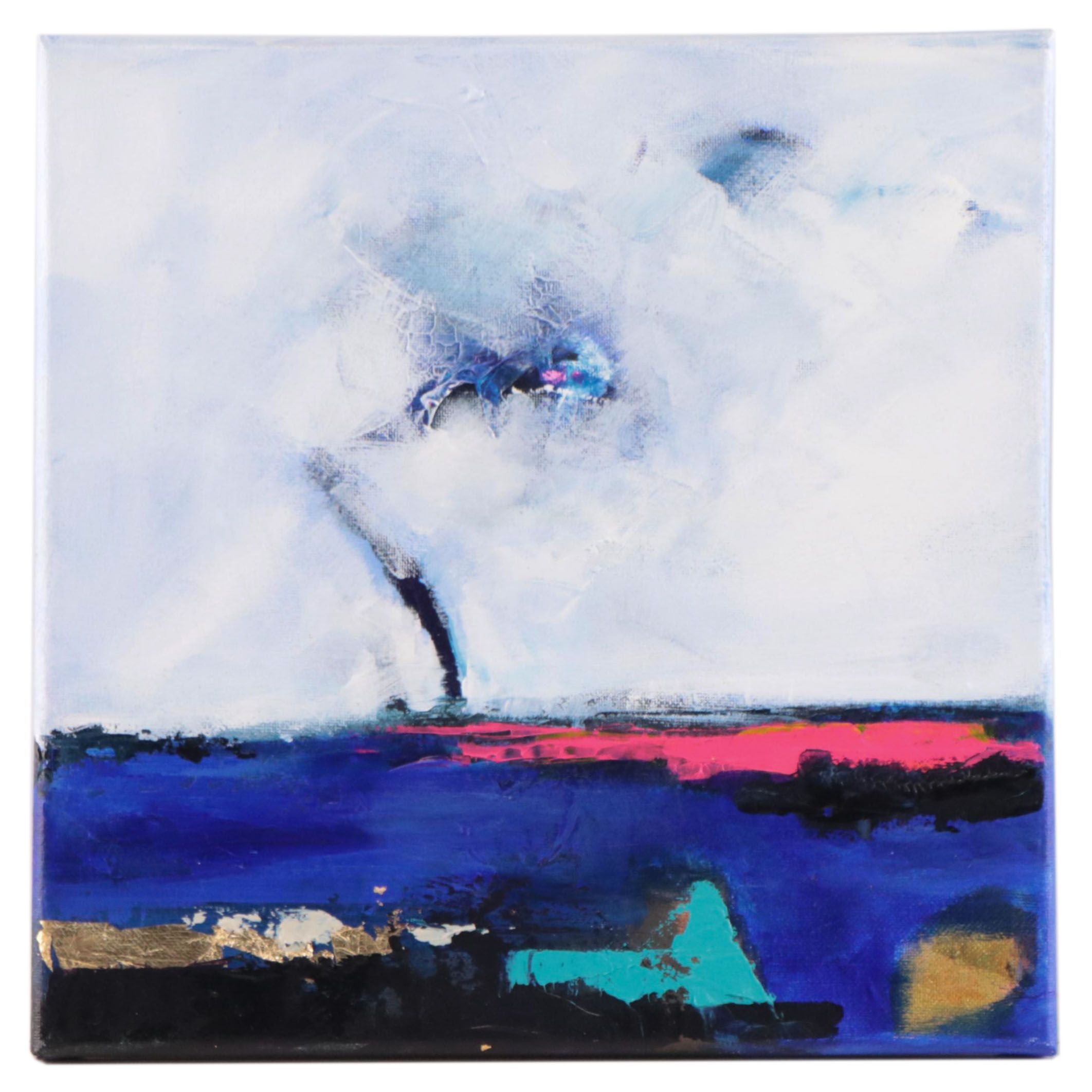 Milagros Pongo Mixed Media Painting "Tampa Bay Area," 2022