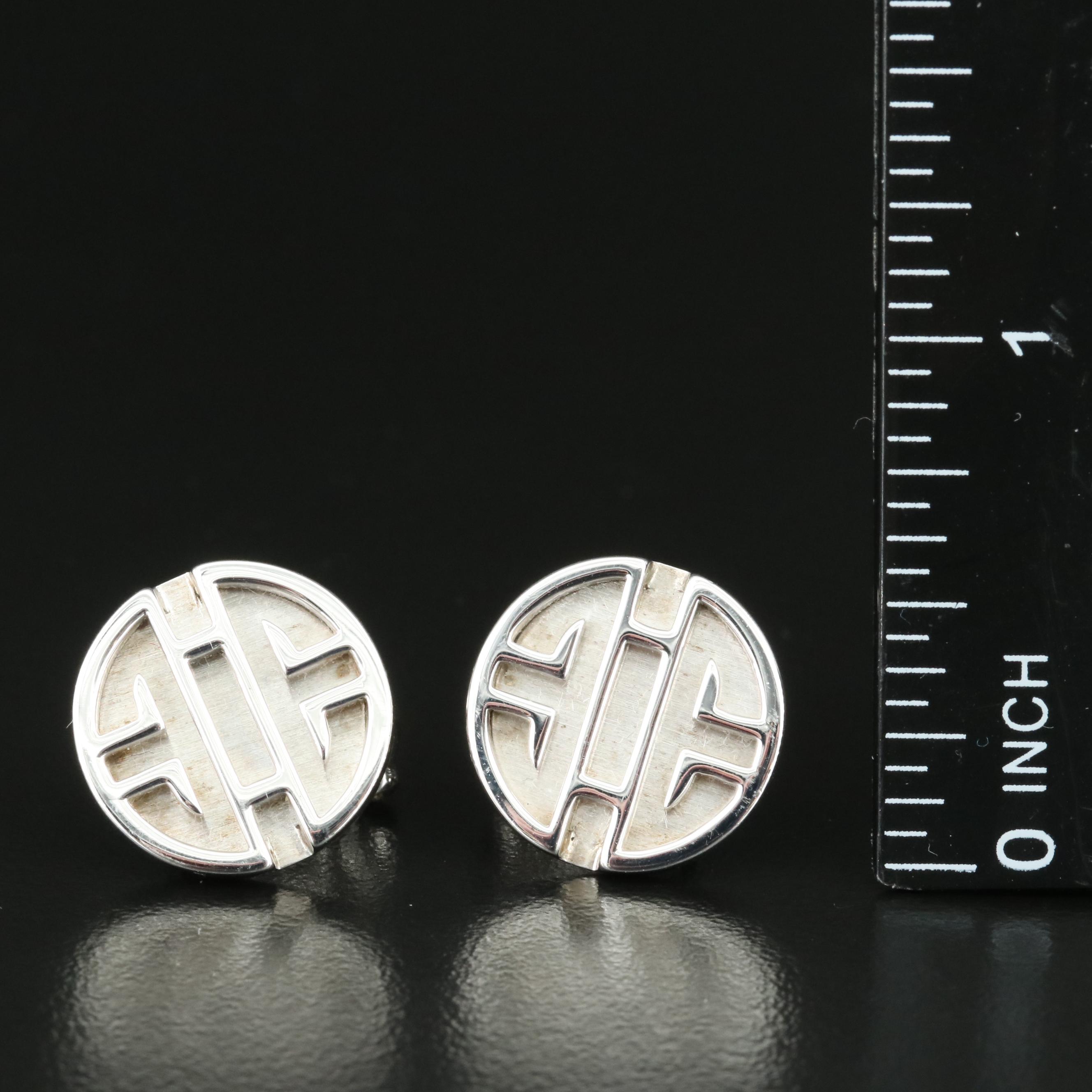 Gump's Sterling Black Onyx Longevity Necklace and Earring Set