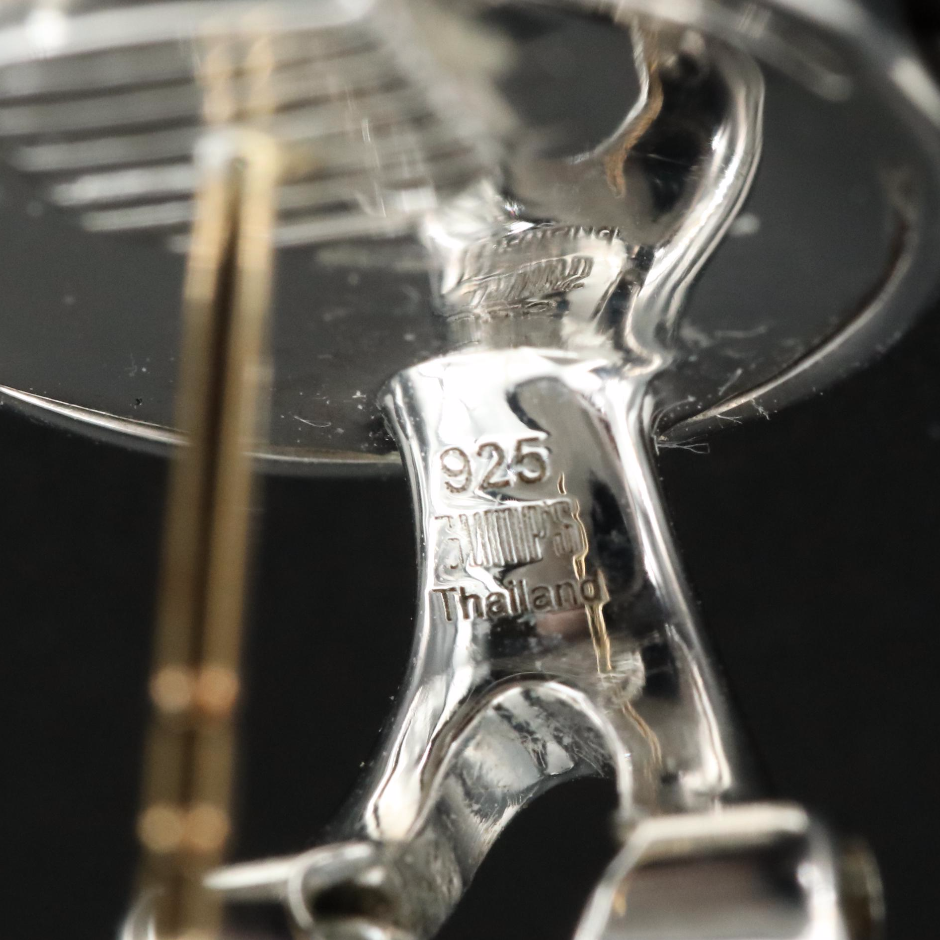 Gump's Sterling Black Onyx Longevity Necklace and Earring Set