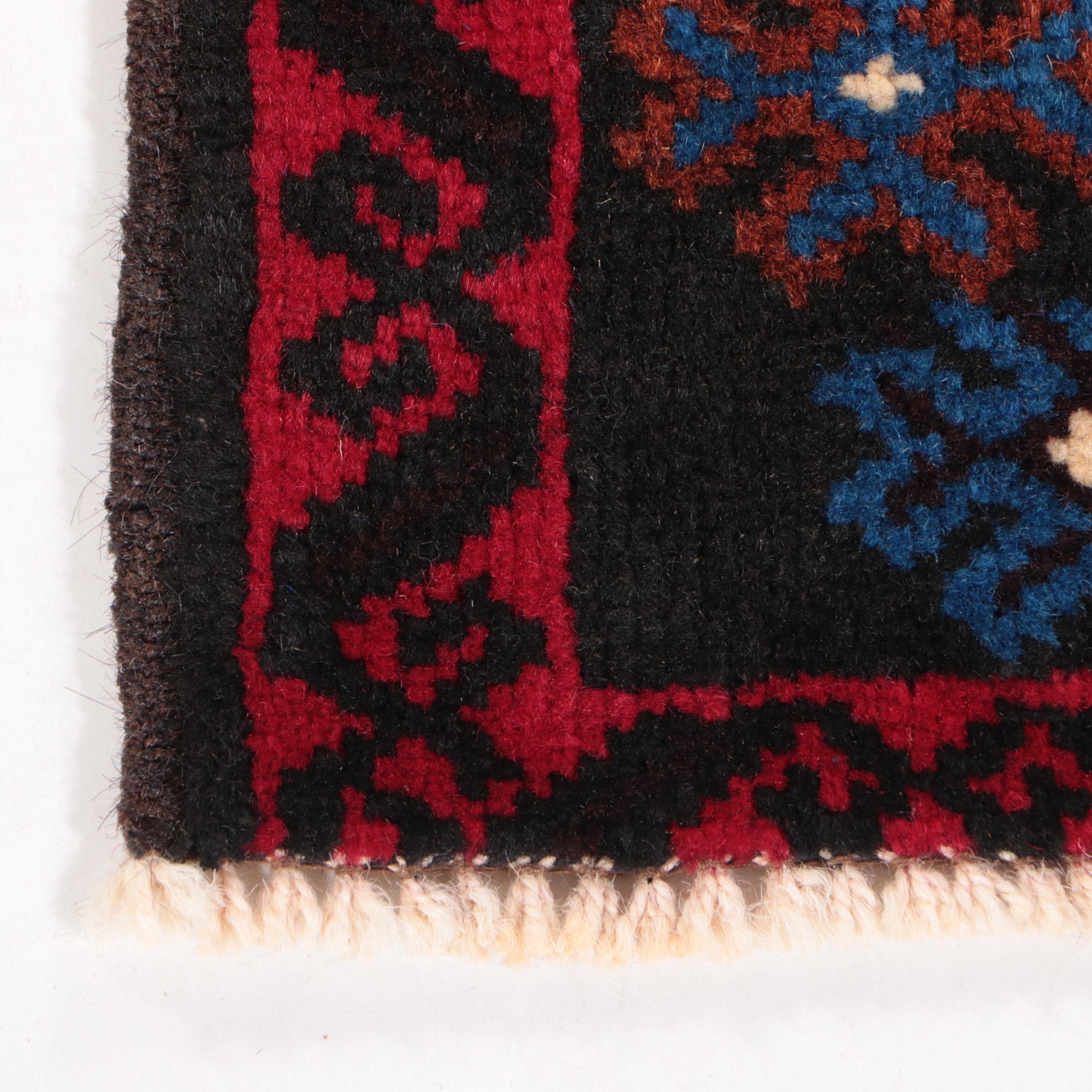 2'10 x 4'9 Hand-Knotted Afghan Baluch Accent Rug