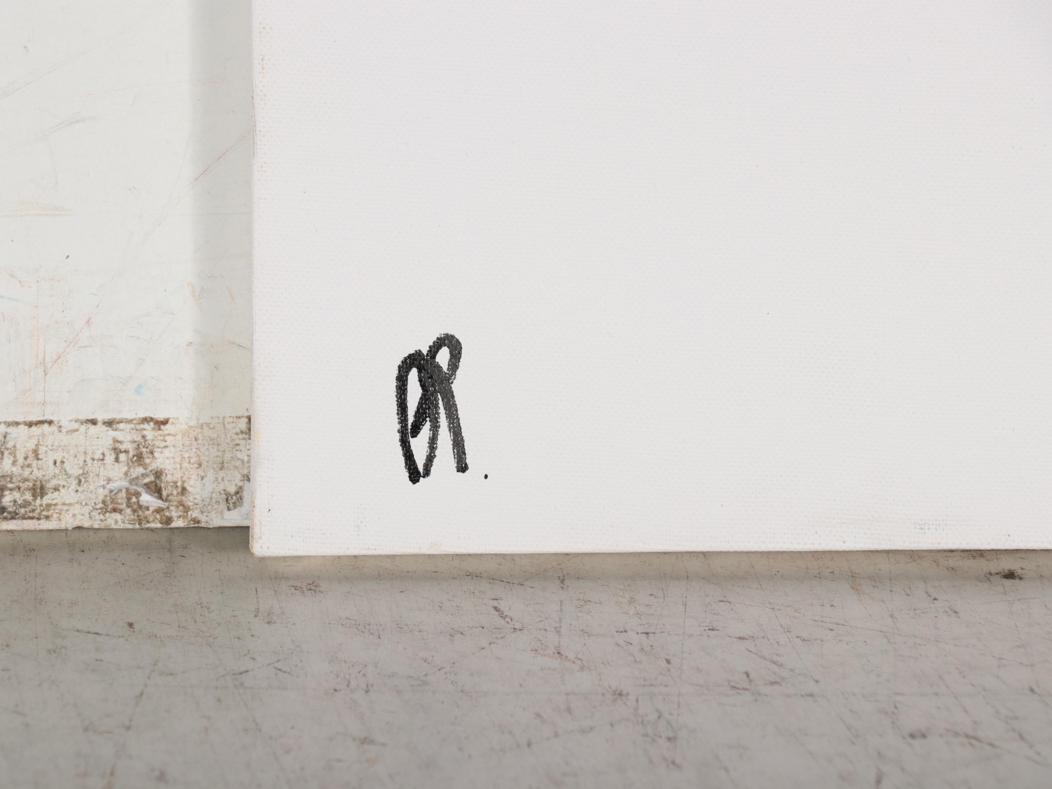 Contemporary Stencil-Style Acrylic Painting